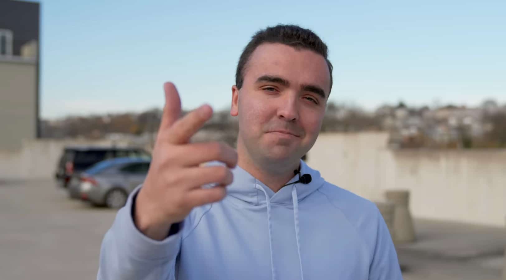 The DJI Mini 3 at the end of Billy Kyle's first flight video.