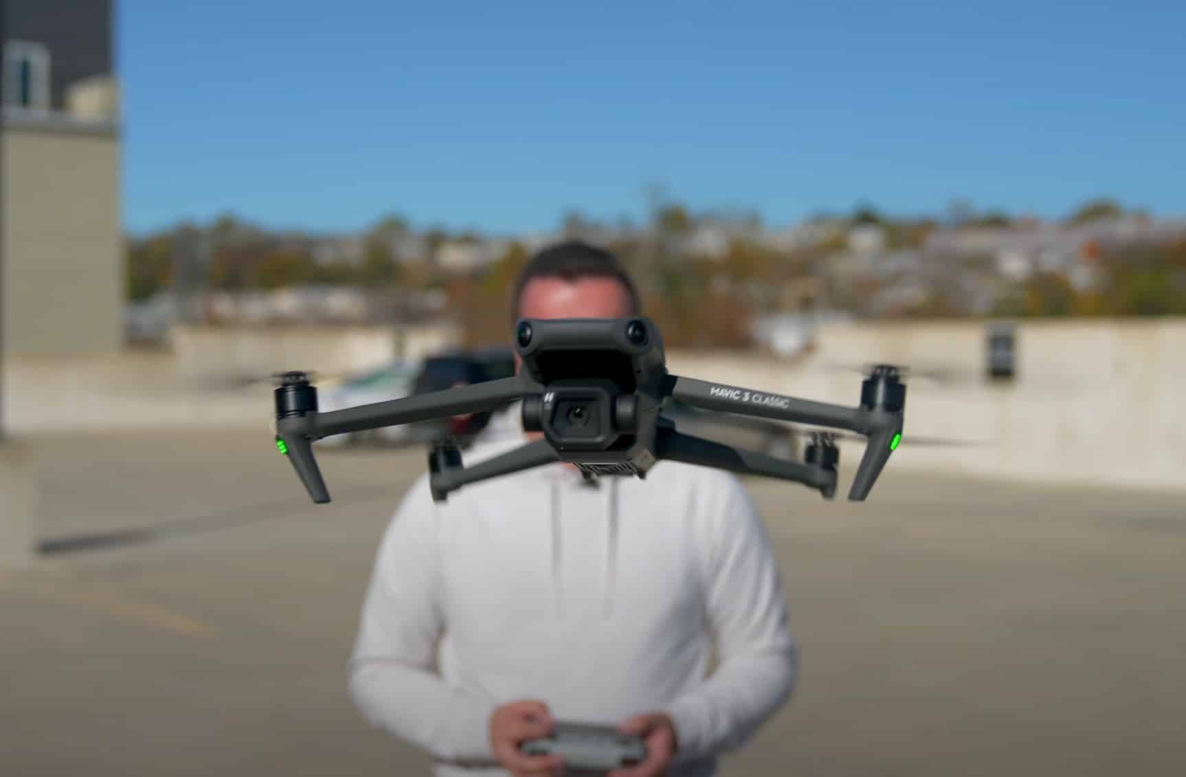 Closing shot of the Mavic 3 Classic after its first full flight.