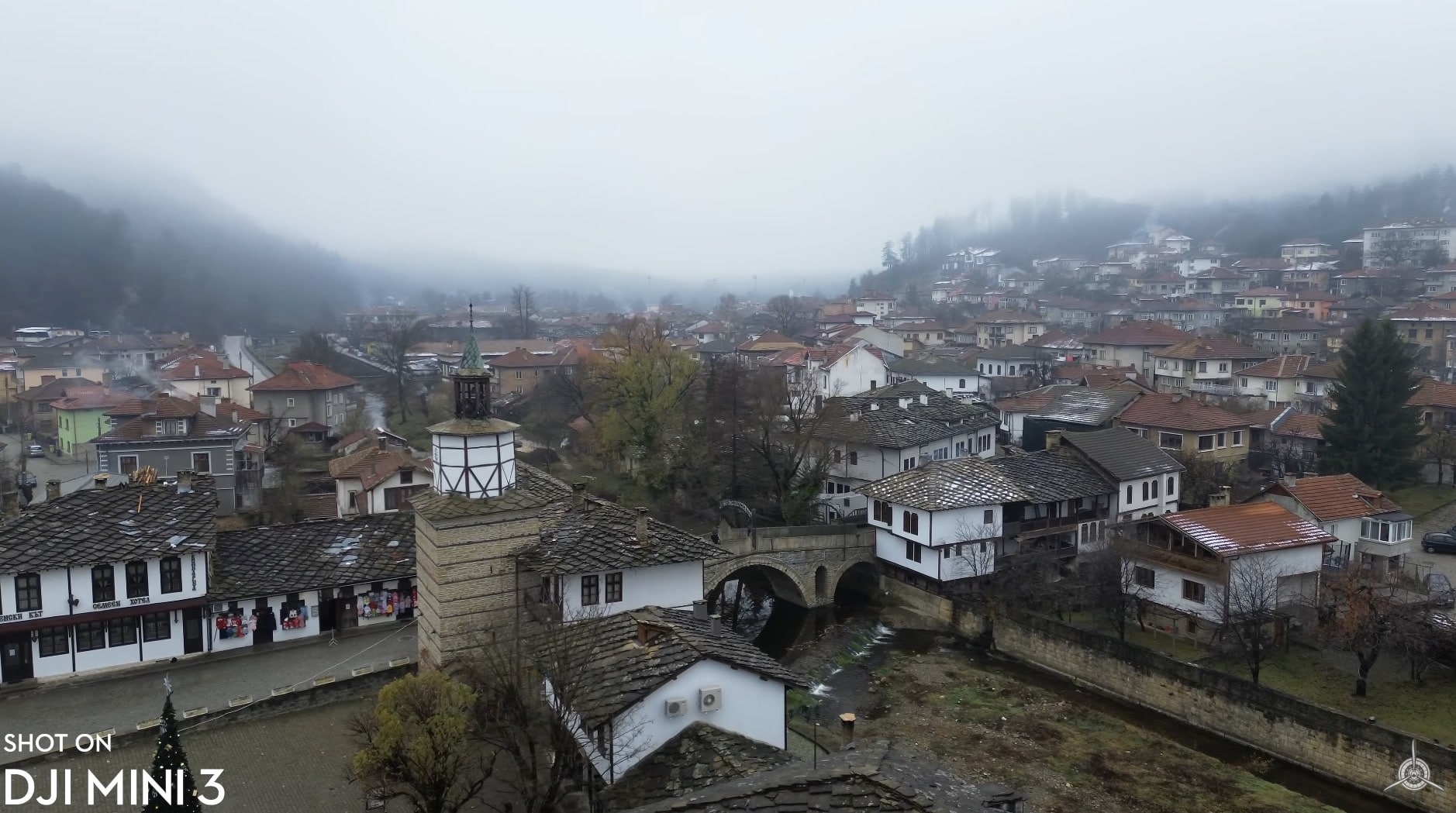 The front of the DJI Mini 3, which has cooling vents instead of obstacle sensors.