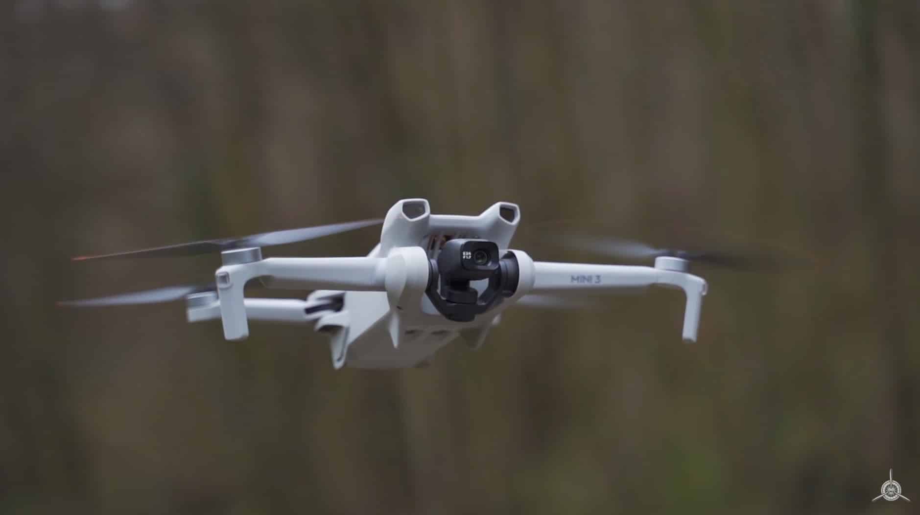 The DJI Mini 3 in the studio during Drone Supremacy's hands-on look.