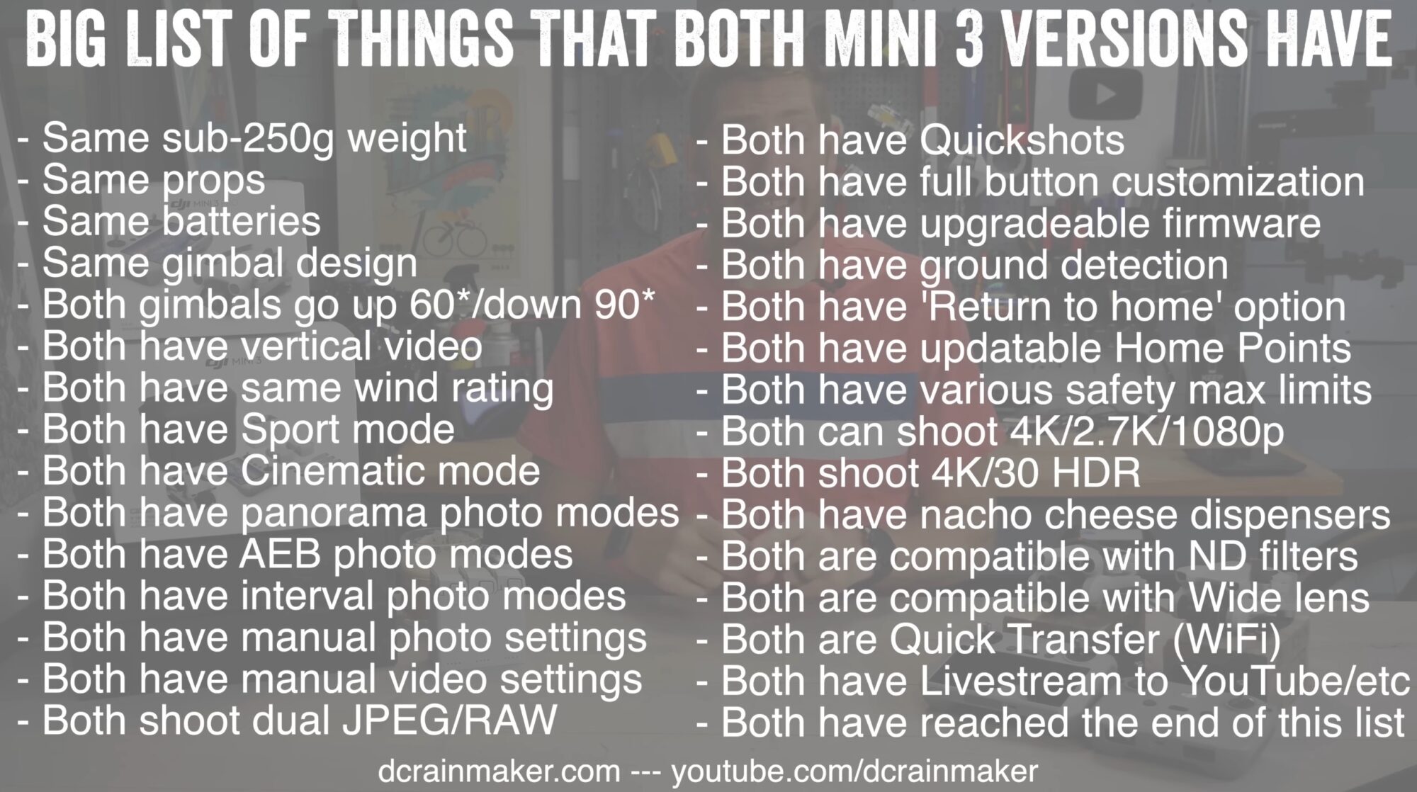 Hey folks, today I've got 17+ differences between the DJI Mini 3 and the Mini 3 Pro. While these two drones share the same name, the reality is that there's actually quite a bit of difference between them. Now in this video, I'm going to focus exclusively on those differences.