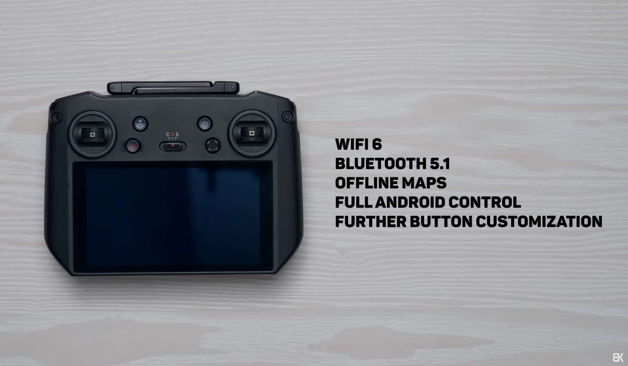 The DJI RC Pro, with its quad-antenna system and full Android access.