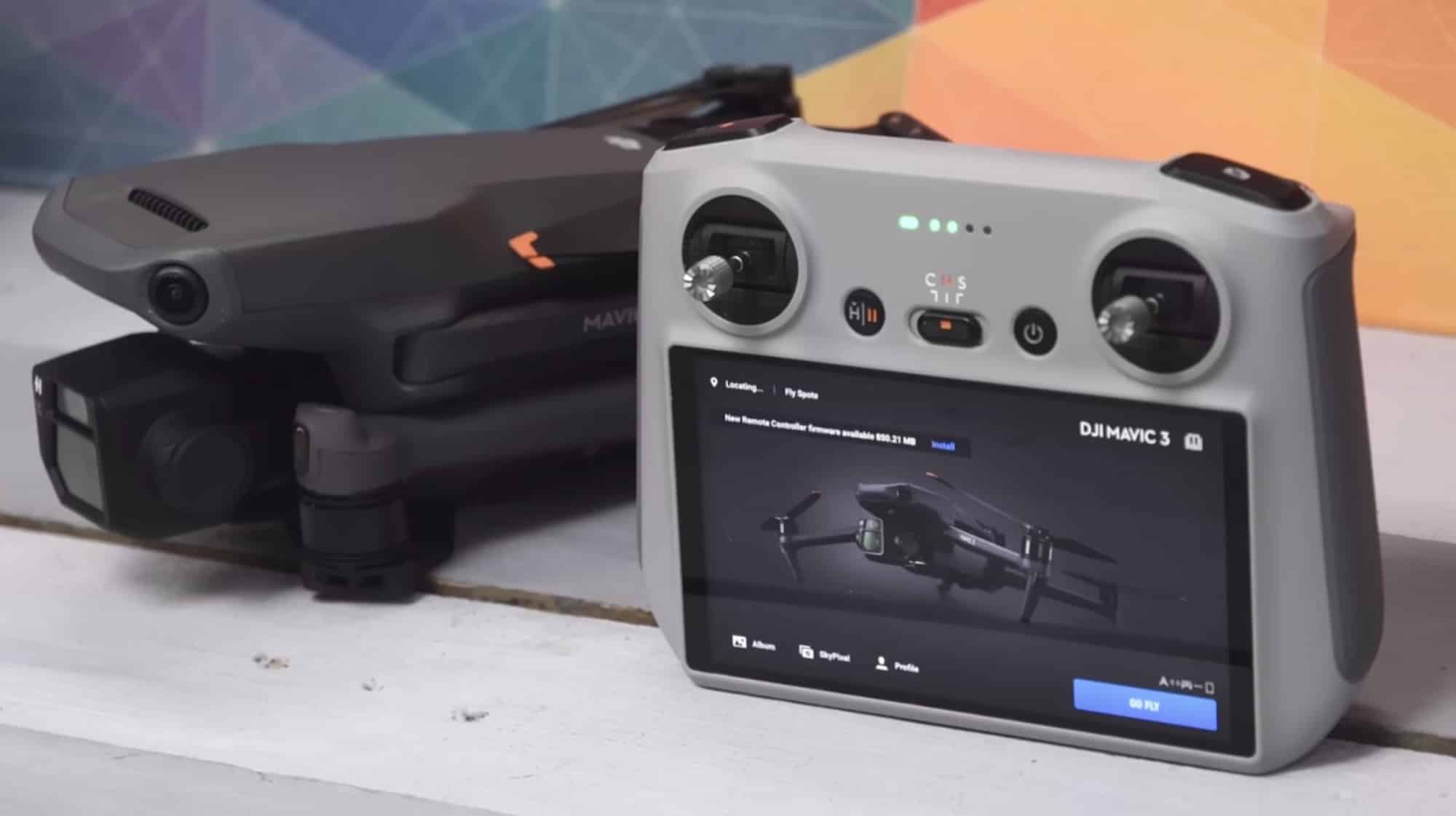 The lighter DJI RC, the controller preferred for hiking and sports shoots.