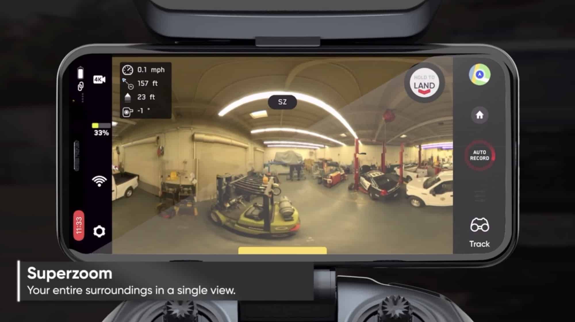 Stretched real-time 360 view built from all six navigation cameras.