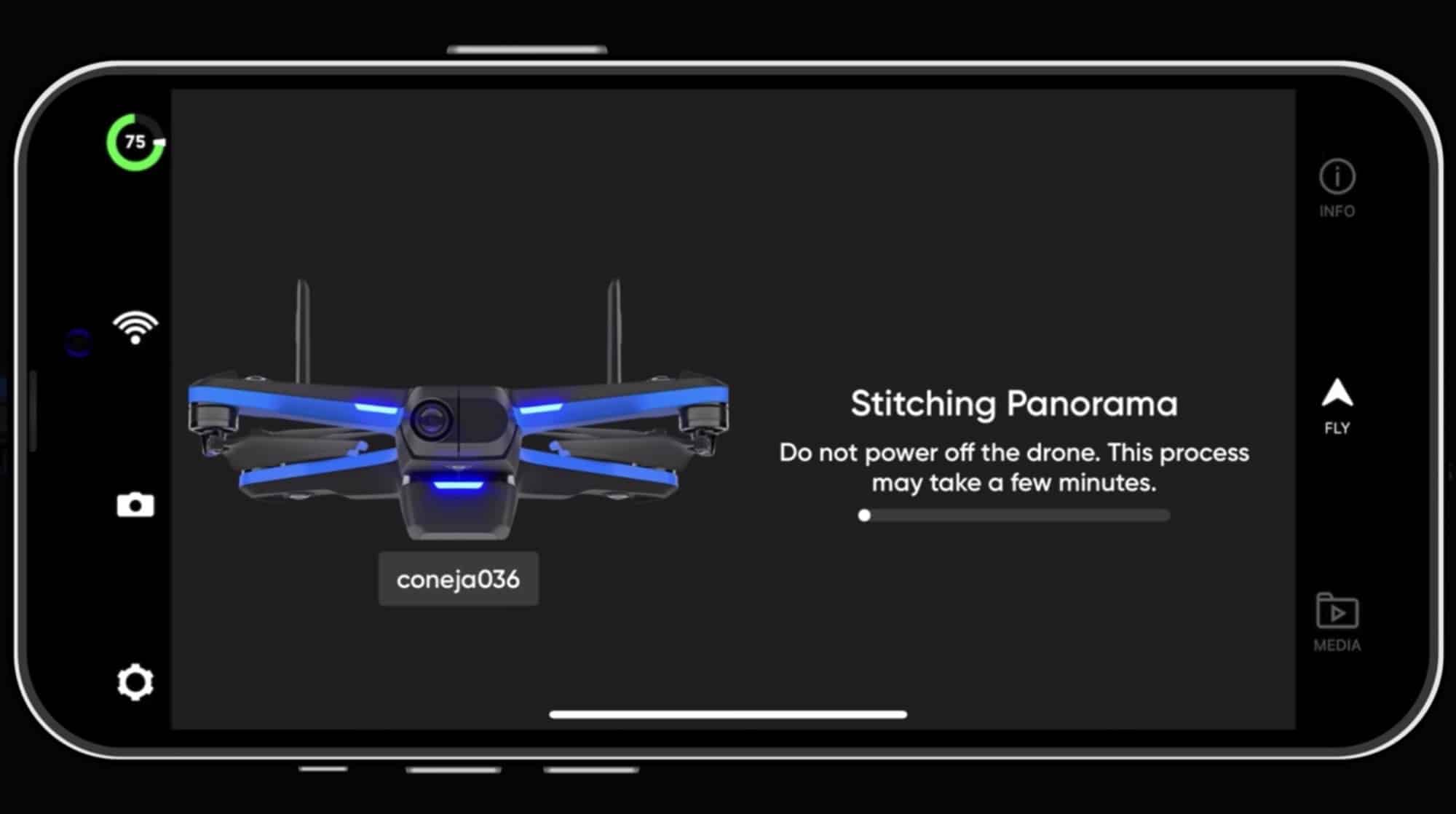 The live 360 view that could help law enforcement and aerial inspection work.