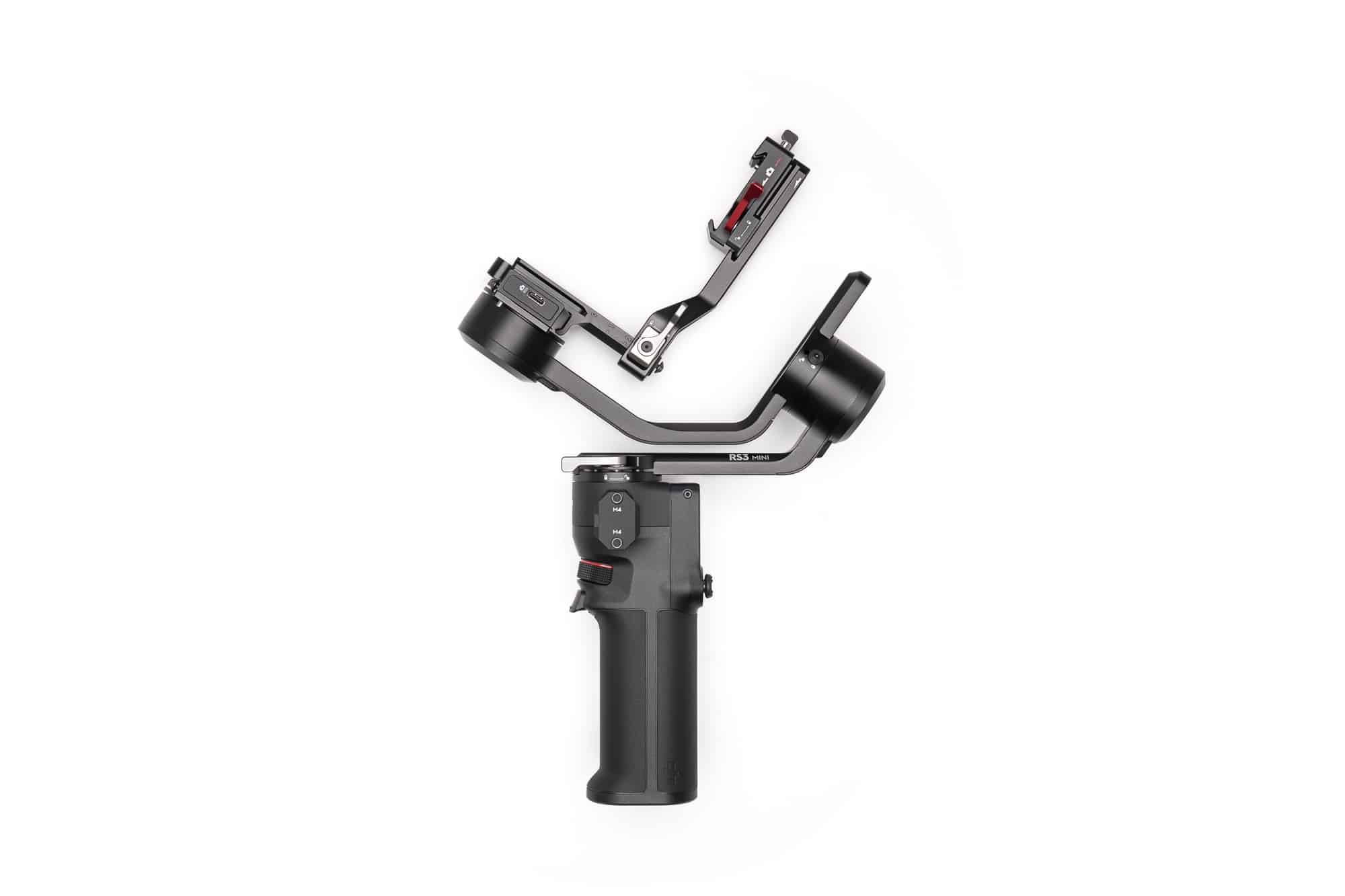 The DJI RS 3 Mini gimbal, which weighs under 1.8 pounds (800 grams).