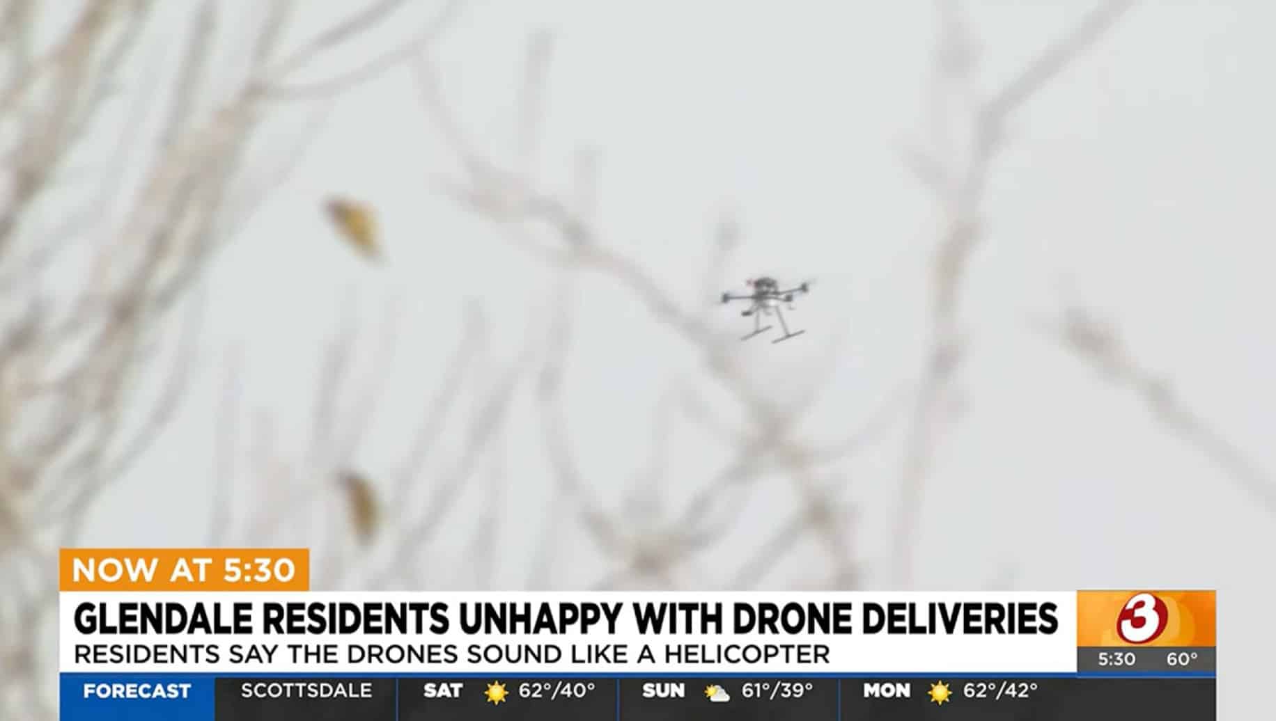 People living in a peaceful neighborhood near 59th Avenue and Bell Road, in Glendale, AZ, were in for a rude awakening when Walmart began testing its large delivery drones in the area. The residents have reported hearing something that sounded like a helicopter flying directly above their houses.