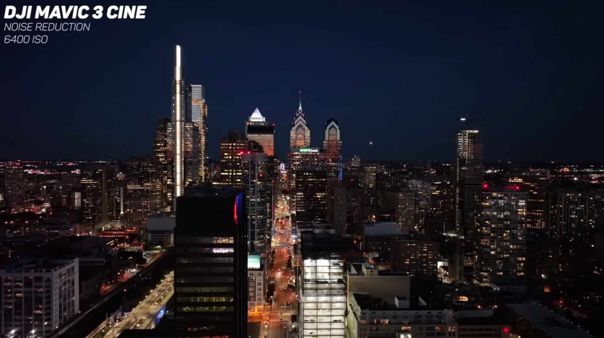 Night video mode from the November 2022 update, taking the Mavic 3 to ISO 12800.