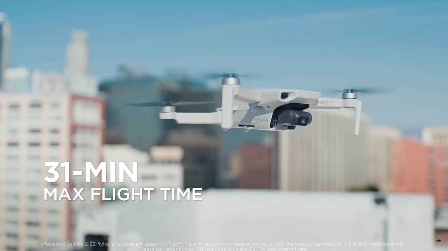 Closer look at the DJI Mini 2 SE airframe from DJI's product gallery.