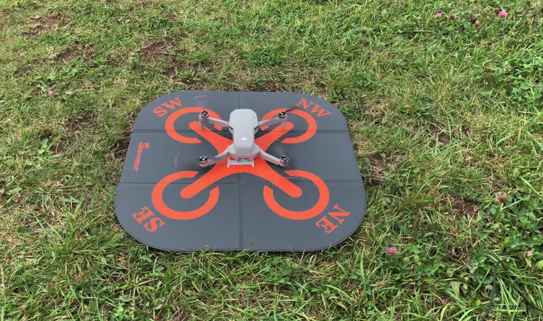 The DJI Mini 2, which ships without built-in Remote ID hardware.