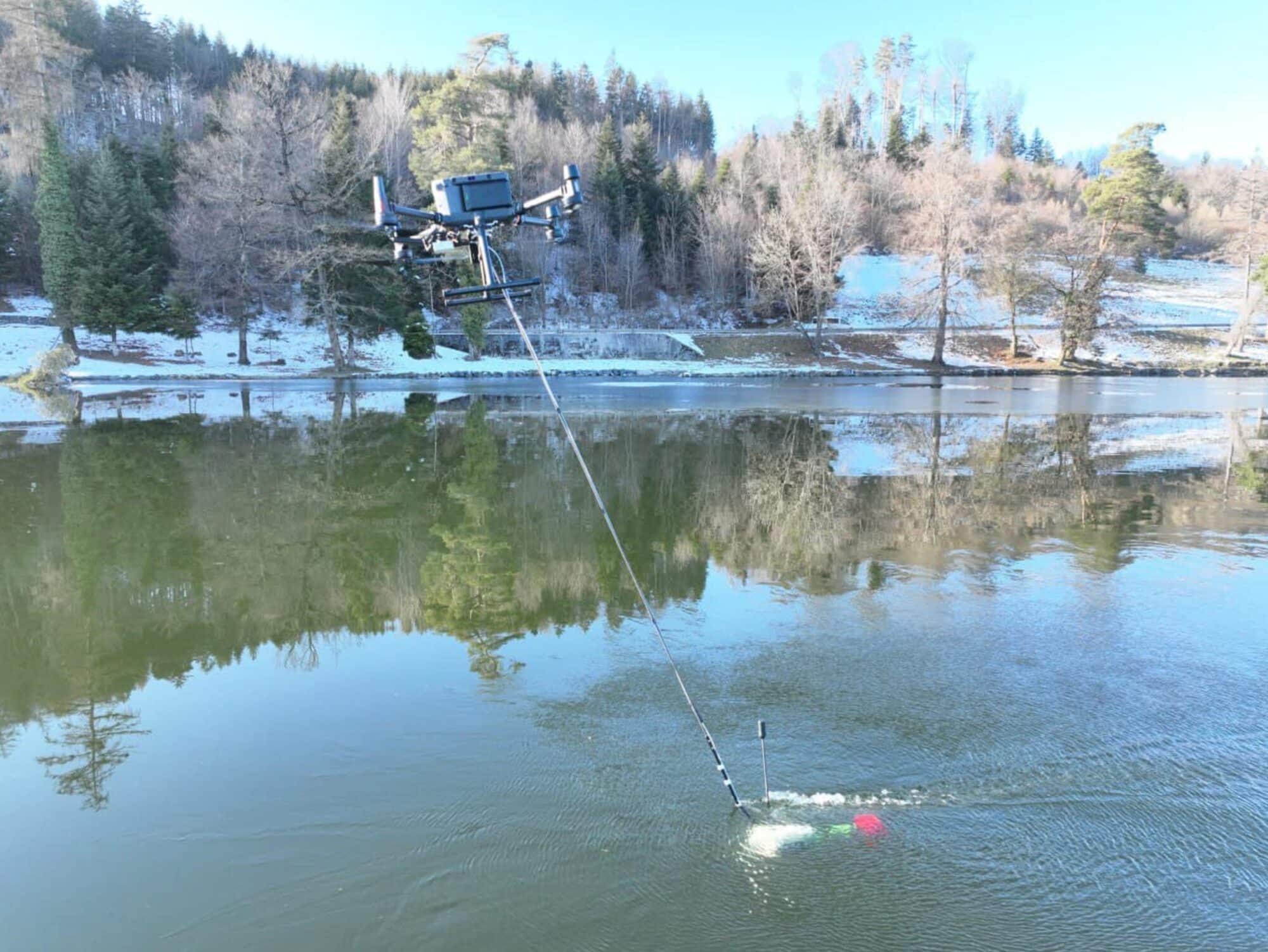 Using a DJI M300 drone to perform a LIDAR survey of Swiss lake