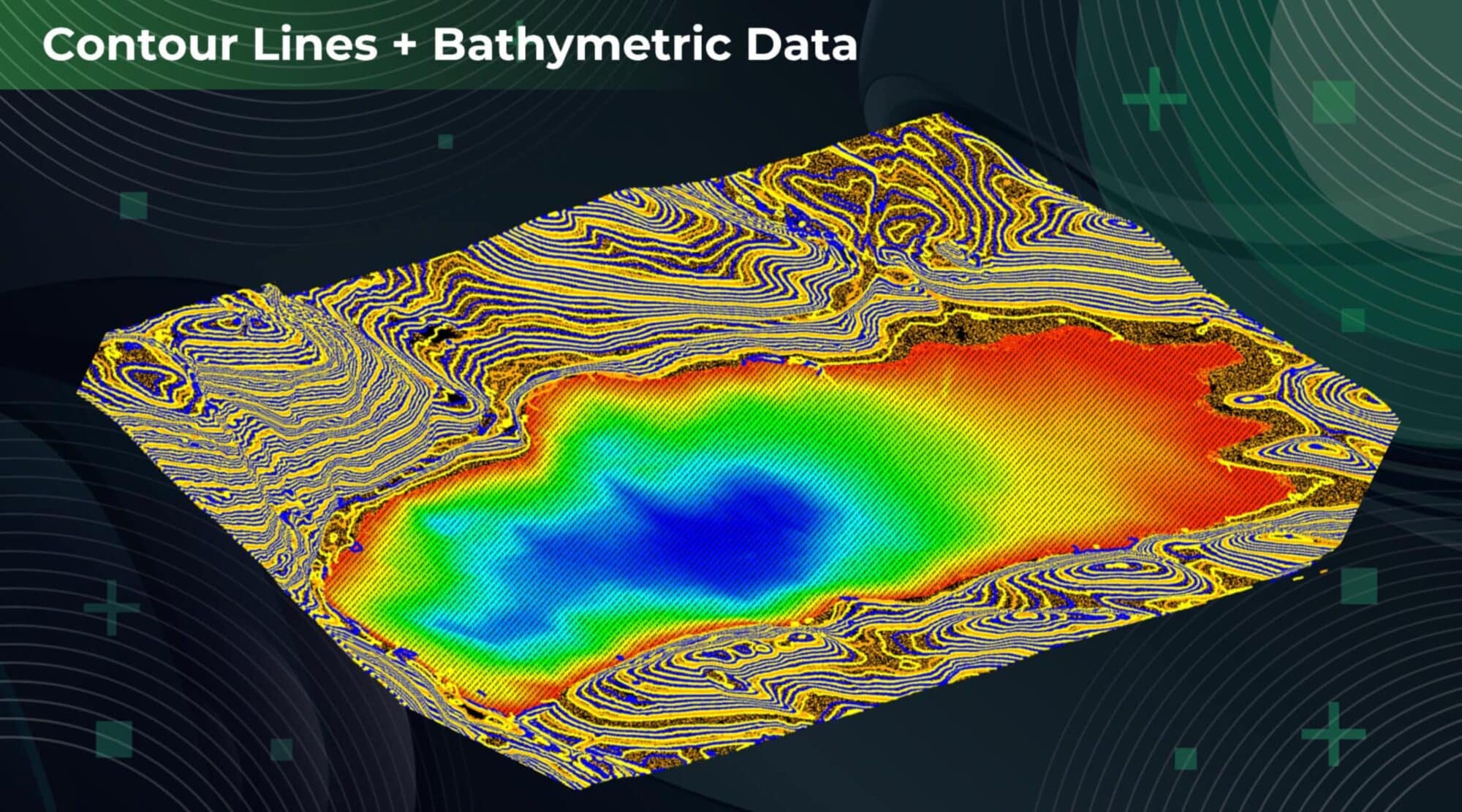 Wide view of the Topodrone LIDAR and bathymetric survey at Lac de Bret in Switzerland.