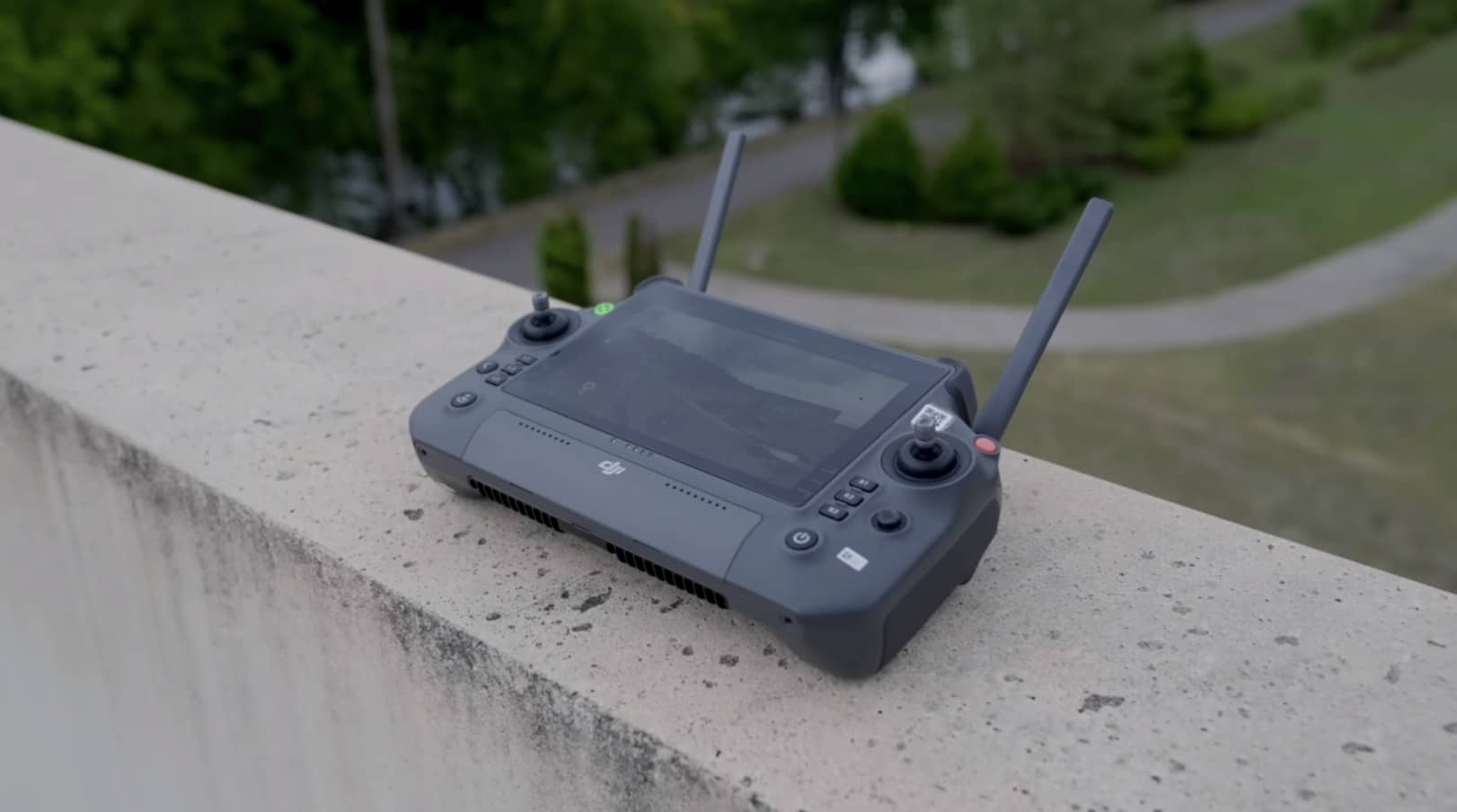 The DJI RC Plus controller used to fly the Matrice 30T on search missions.