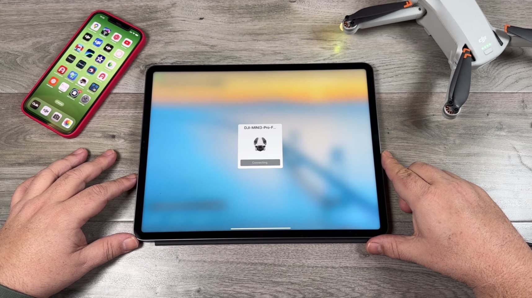 Screenshot of the prompt asking to switch the drone into Quick Transfer mode.
