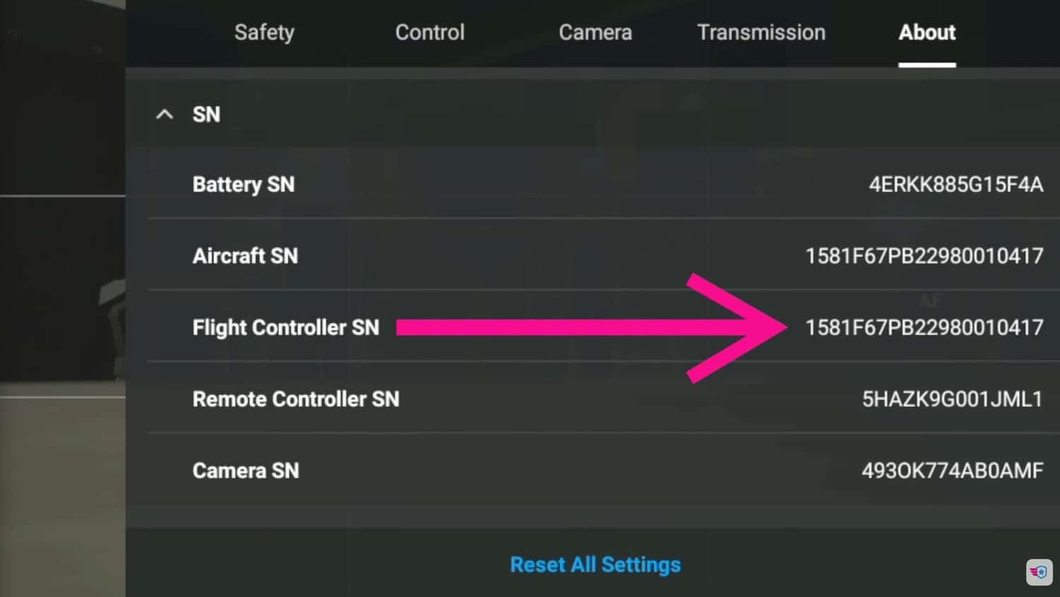 DJI Fly status panel reporting that Remote ID functionality is normal.