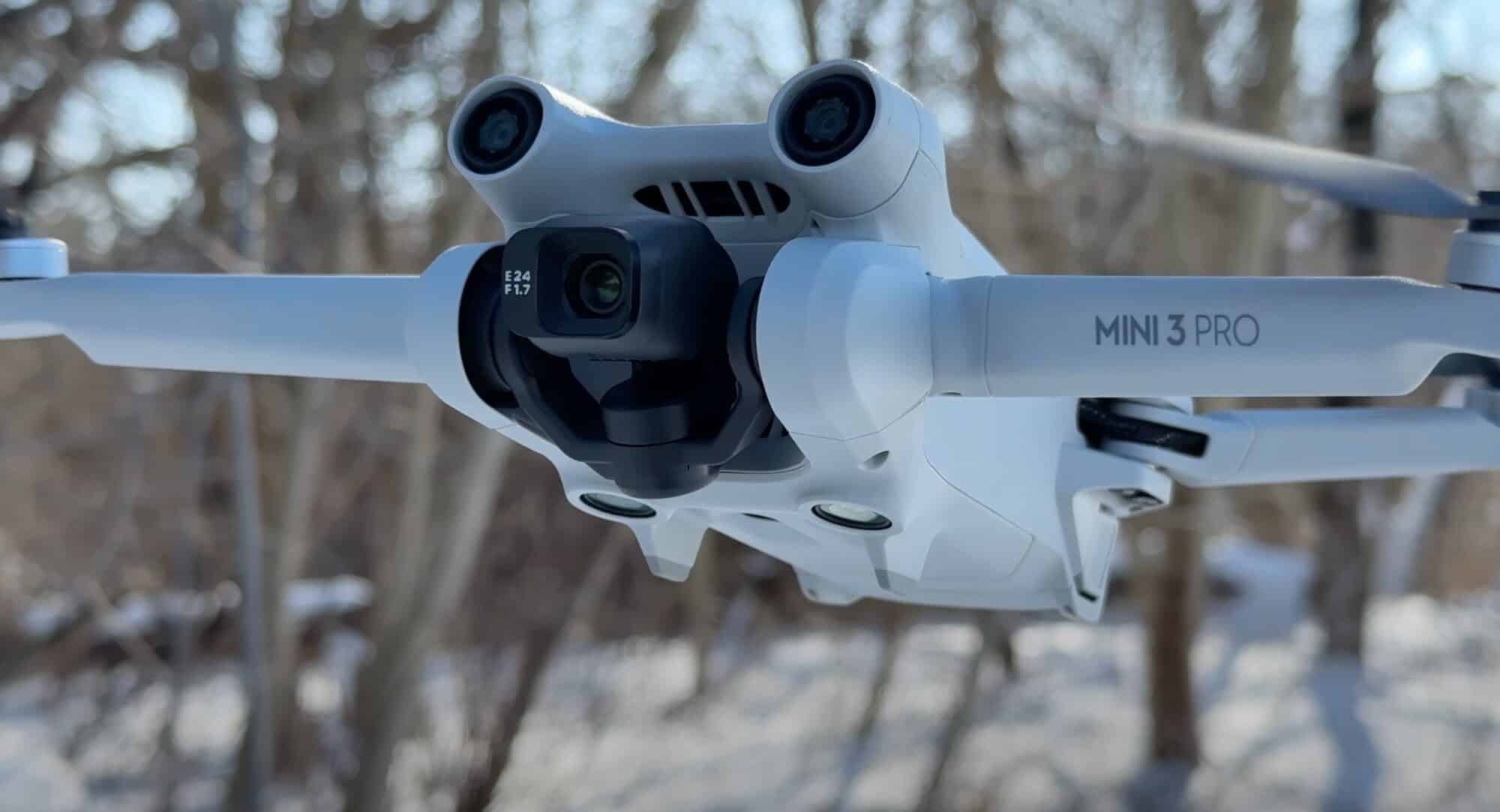 Screenshot of the DJI Mini 3 Pro release notes PDF on the DJI downloads page.