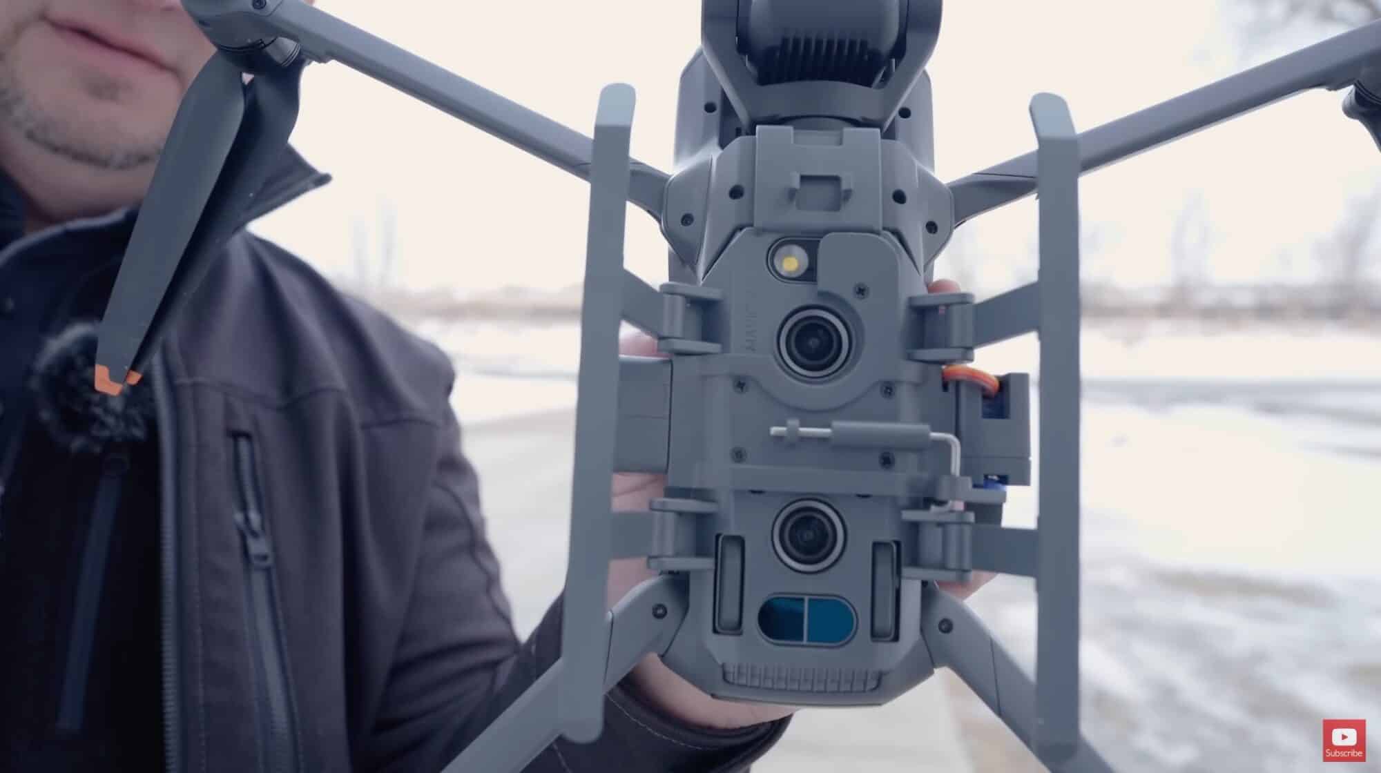 The release clipped into the front of the Mavic 3 before the strap goes on.