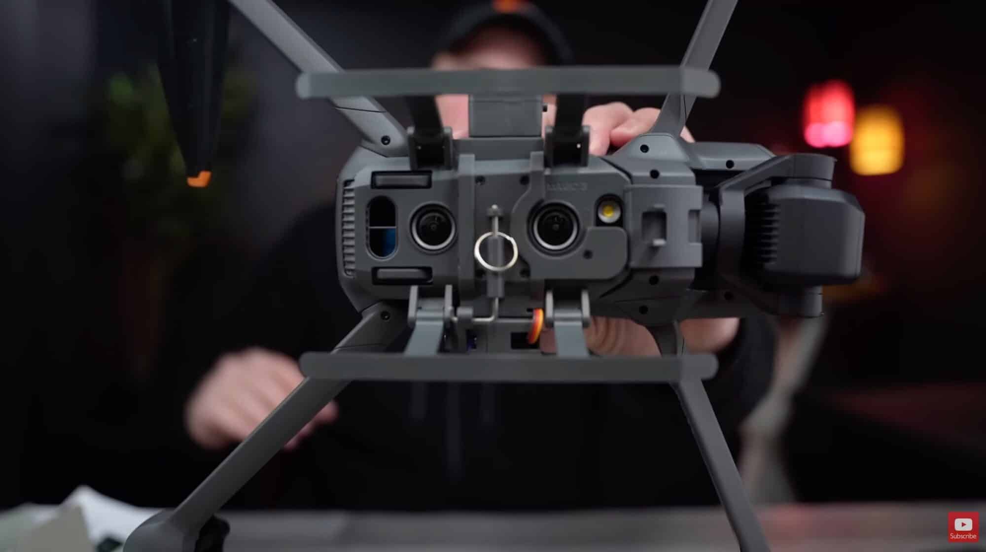The Hanatora payload release switched on before the outdoor test with the DJI Mavic 3.