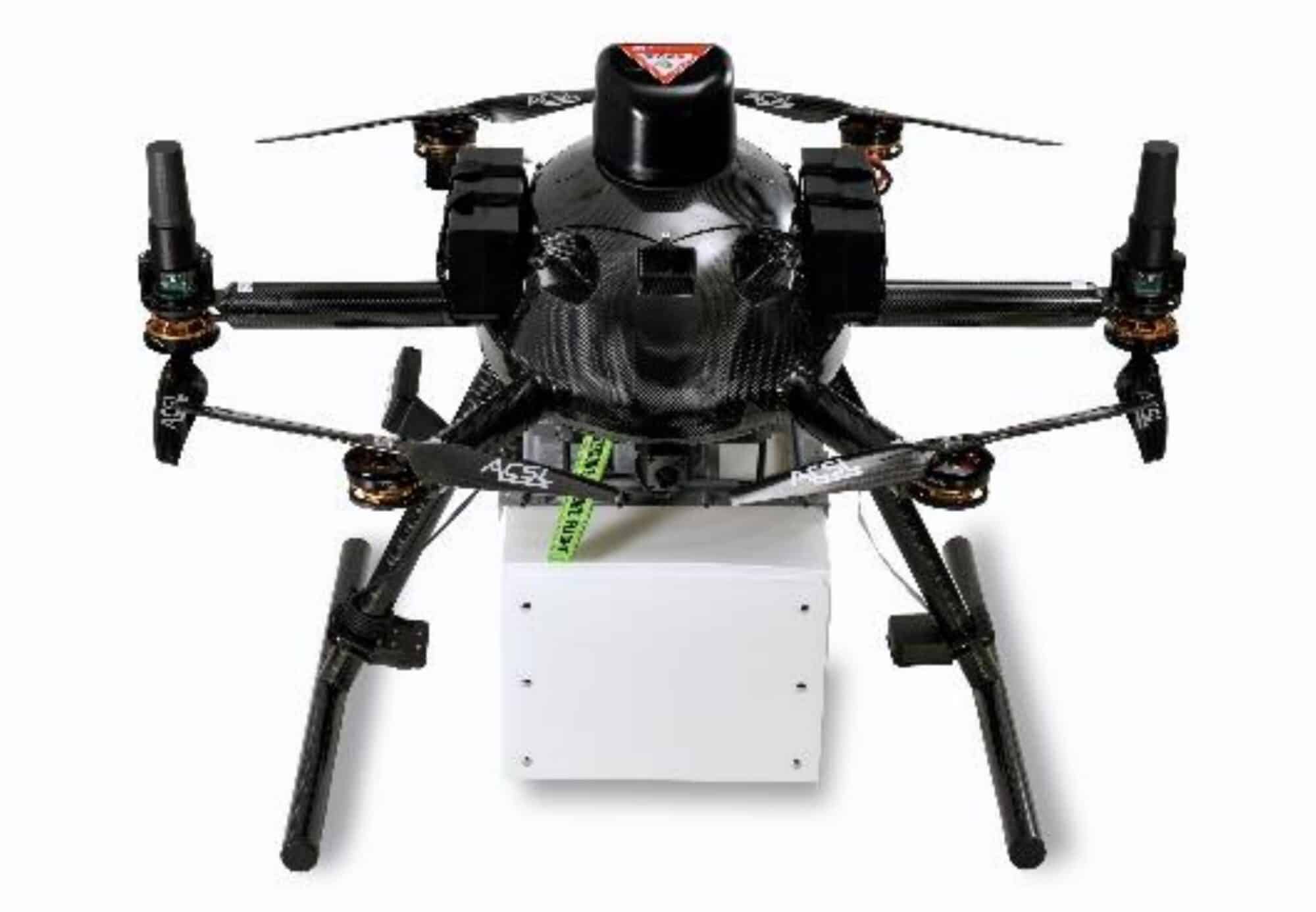 The ACSL delivery drone developed with Japan Post for remote mountainous routes.