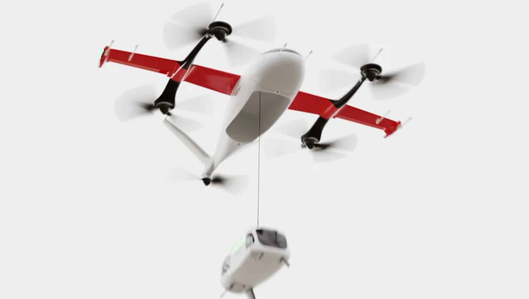 Zipline Platform 2 shown at the Wednesday reveal of its next-generation delivery system.