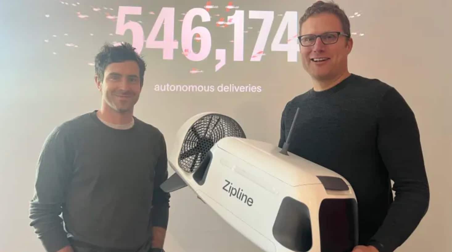 Zipline cofounders Keller Rinaudo Cliffton, chief executive, and Keenan Wryobek, chief technology officer.