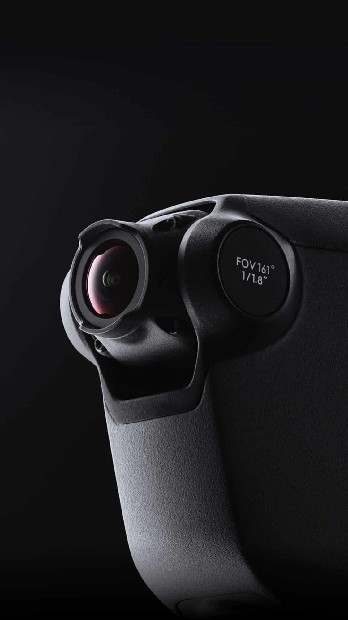 The 161-degree ultra-wide night-vision FPV lens set into the Inspire 3 airframe.