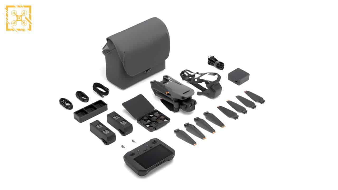 Leaked photo of the DJI Mavic 3 Pro Fly More Combo and its bundled accessories.