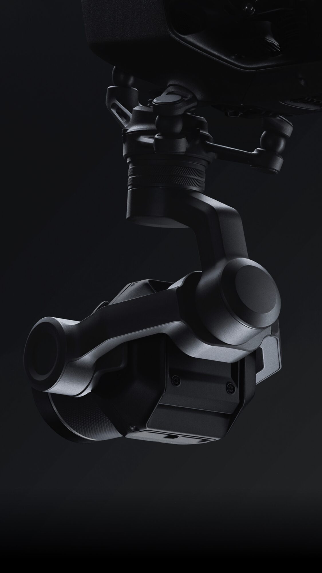 Rear of the Inspire 3's Zenmuse X9-8K Air gimbal assembly.