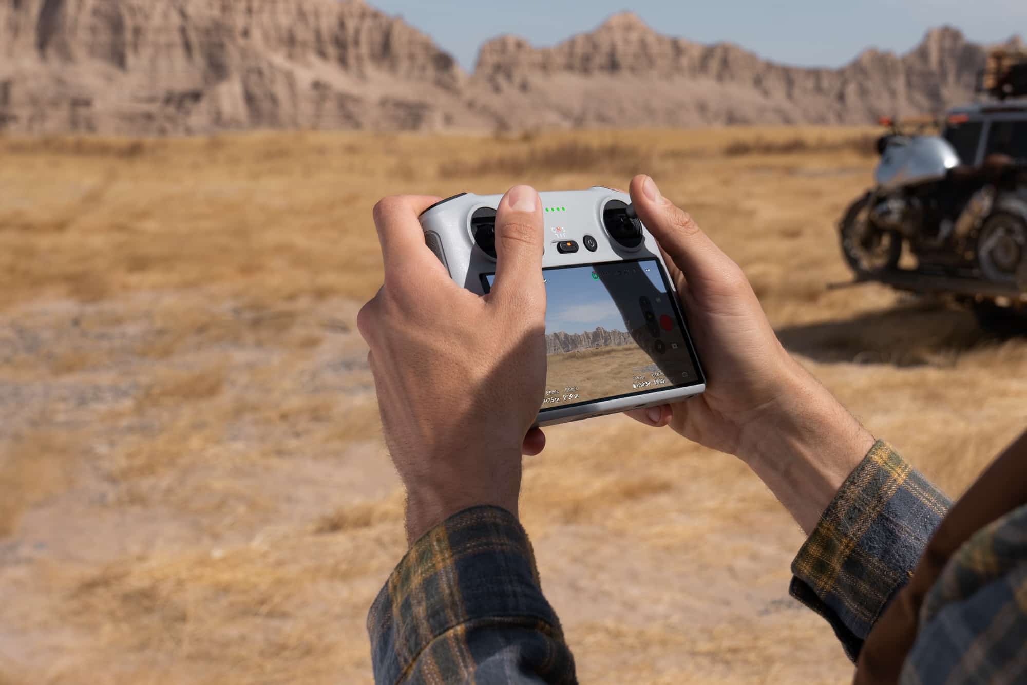 DJI Mavic 3 Pro and the DJI RC controller shown together in DJI press imagery.