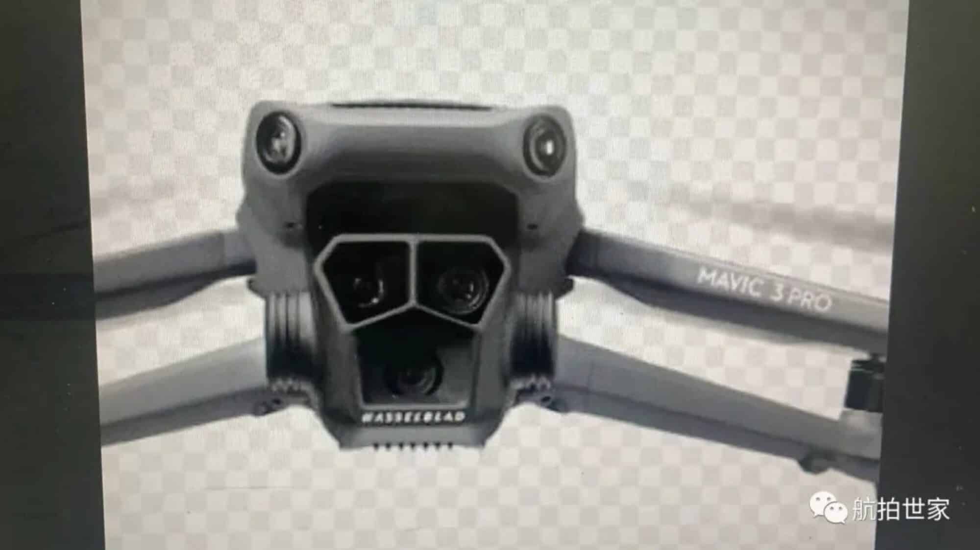 Photos depicting what seems to be the yet-to-be-unveiled DJI Mavic 3 Pro were recently shared online by the well-known DJI leaker, DealsDrone. These leaked images showcase a new version of the DJI Mavic 3 drone, equipped with a cutting-edge Hasselblad camera featuring three different lenses.
