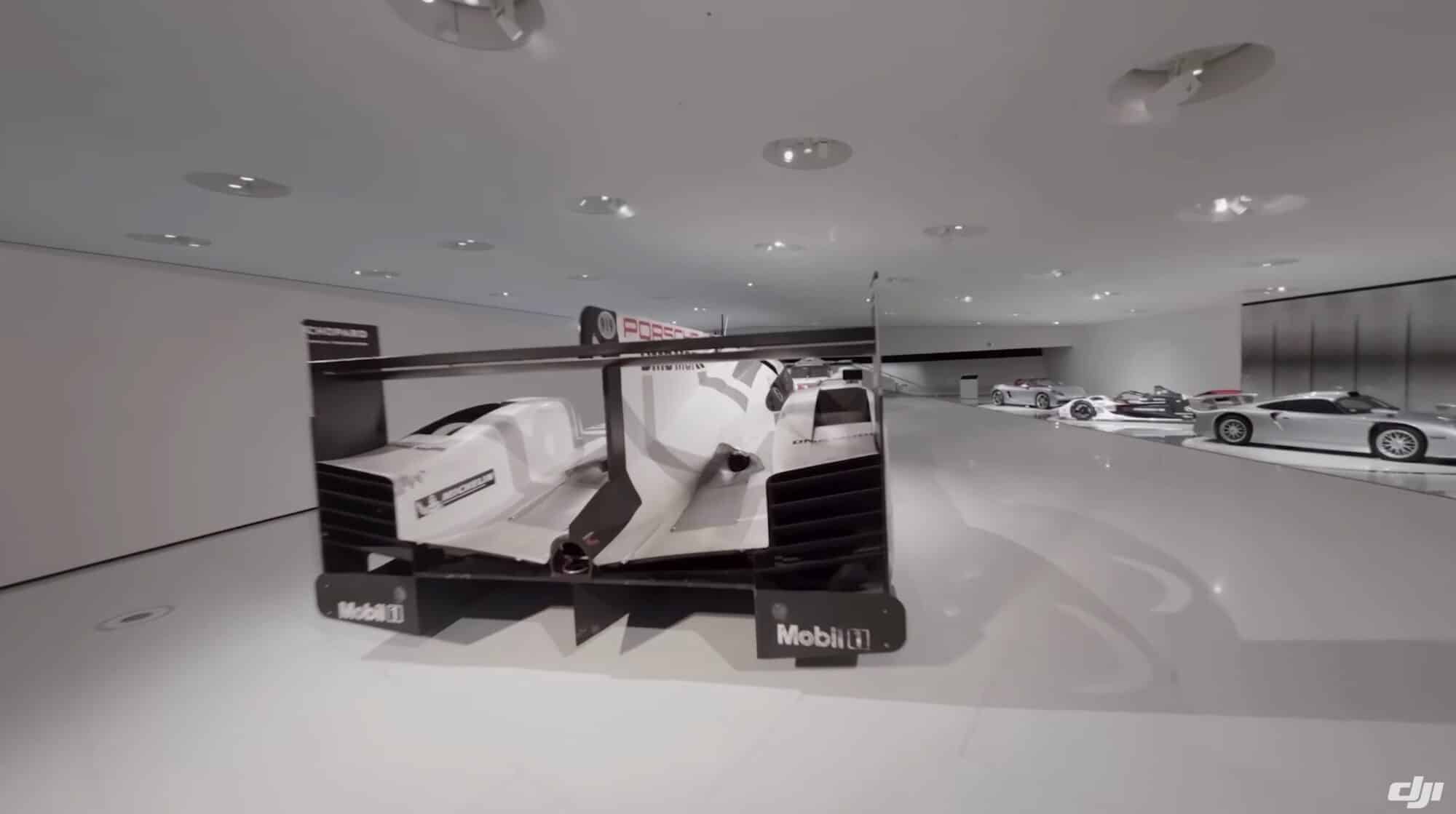 Still from DJI's official YouTube video shot with the Avata at Porsche.