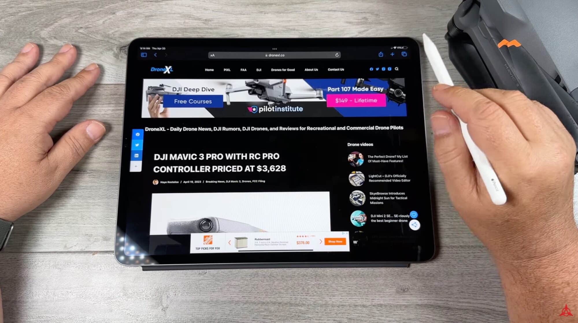 Leaked Vertigo Drones listing that priced the DJI Mavic 3 Pro at $3,628.