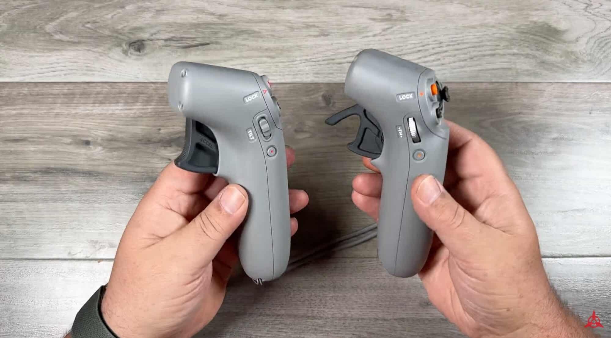 Close look at the Motion 2 controls, including the clickable gimbal tilt dial.