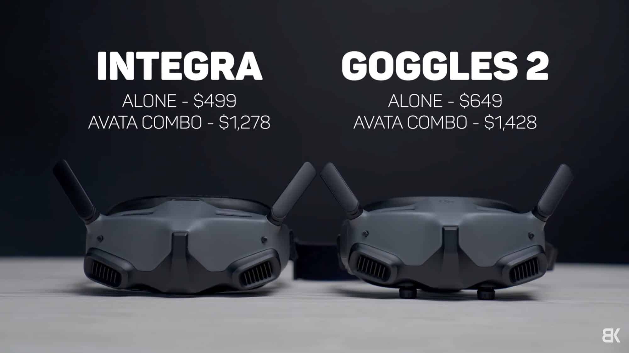 Rear of the Goggles Integra with the battery built into the headband.
