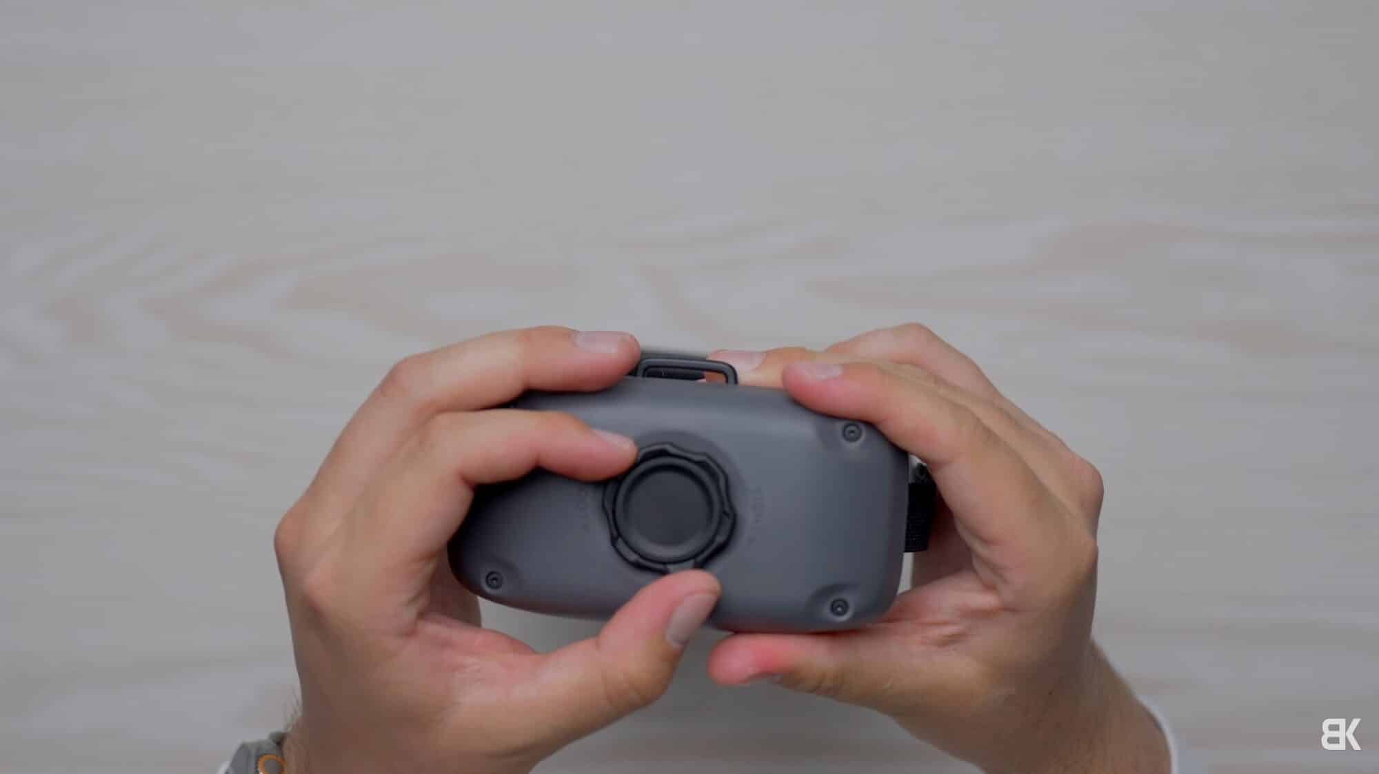 External Goggles 2 battery pack connected by its USB-C cable.