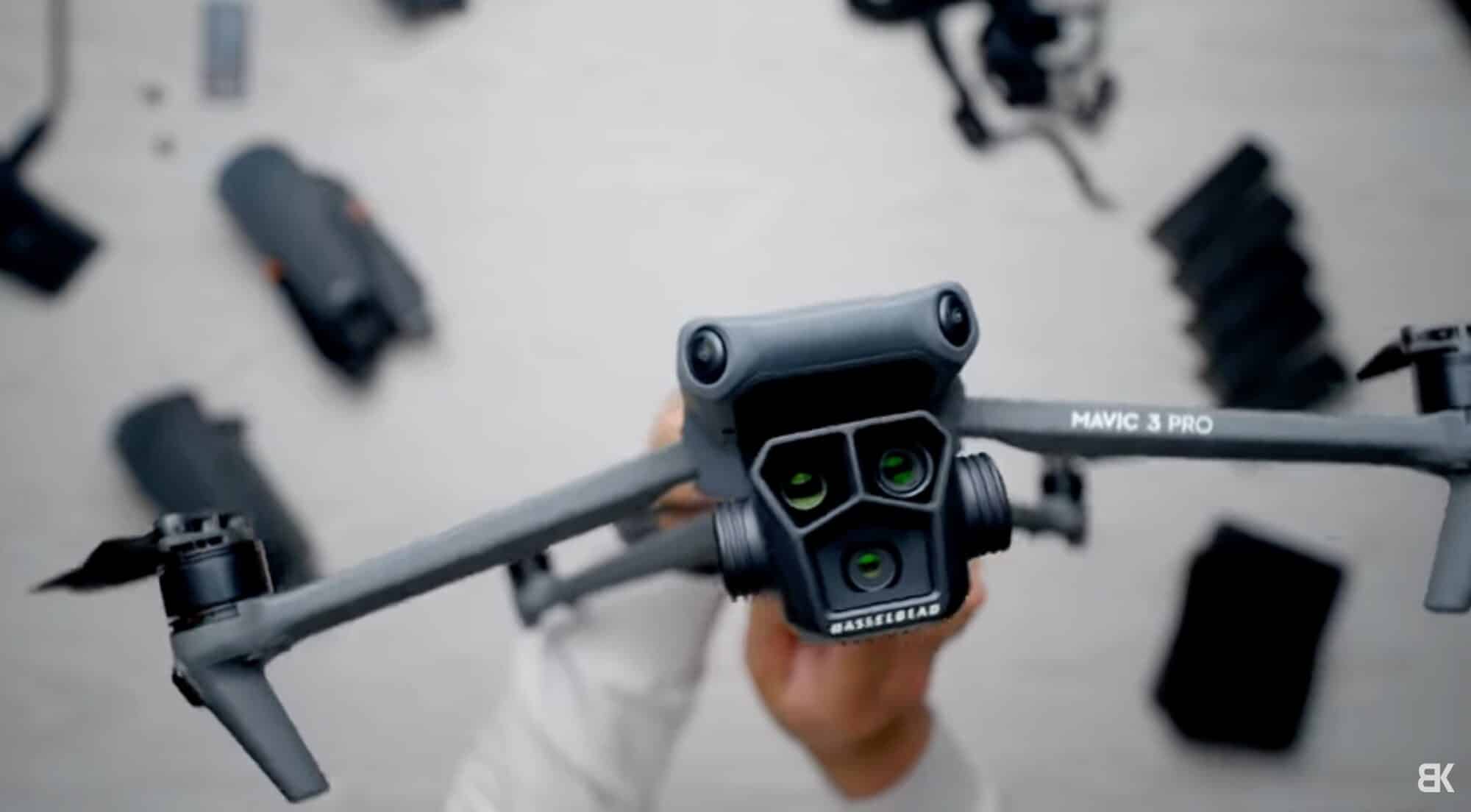 The five Mavic 3 batteries Billy Kyle carries for a full day of shooting.
