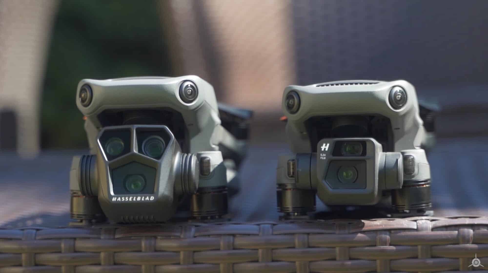 Frame from Drone Supremacy's Mavic 3 Pro review of the triple-lens system.