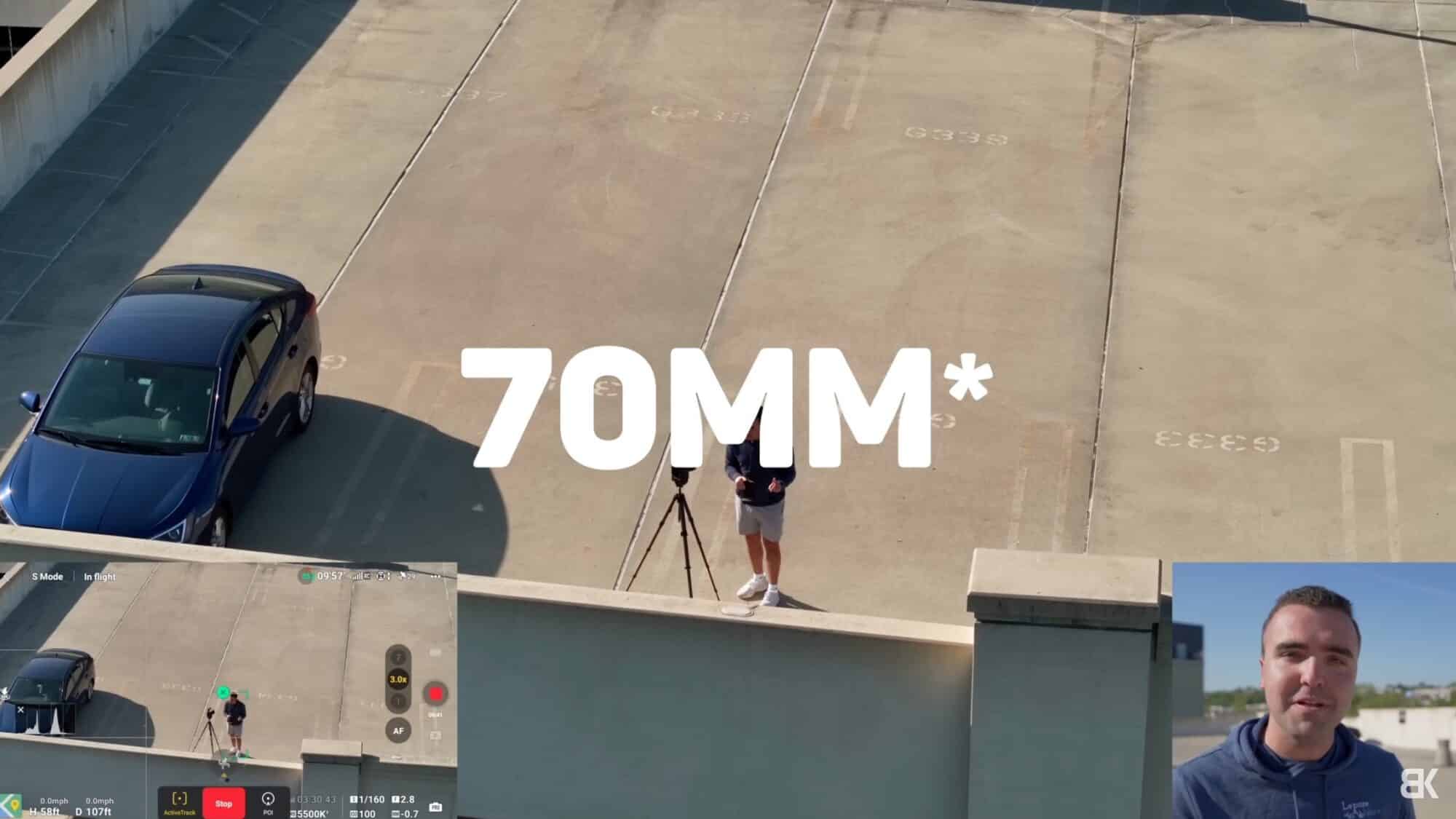 Manayunk building reveal at 3x zoom, showing the lens compression Billy Kyle wanted.