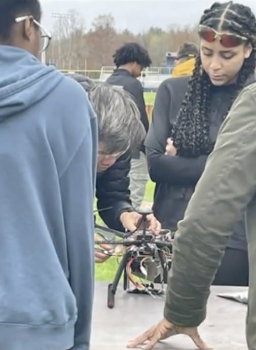 Altitude Angels members, one of few drone teams led by young women of color.