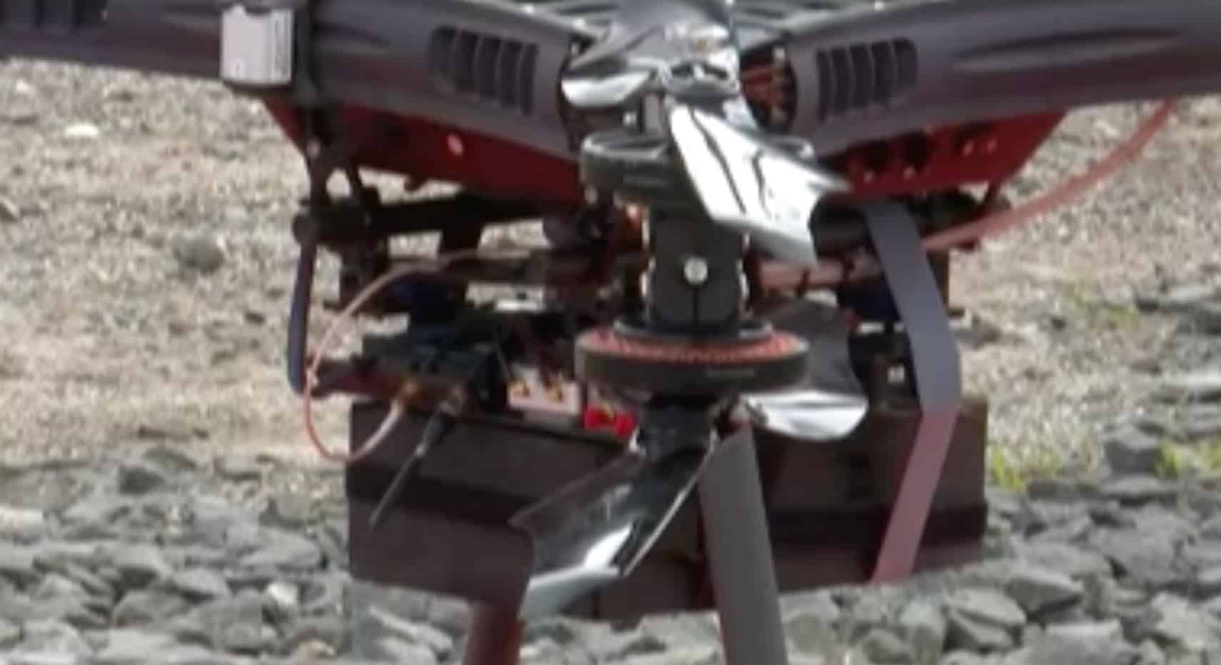The drone crossing between New York and New Jersey during the ten-minute round trip.