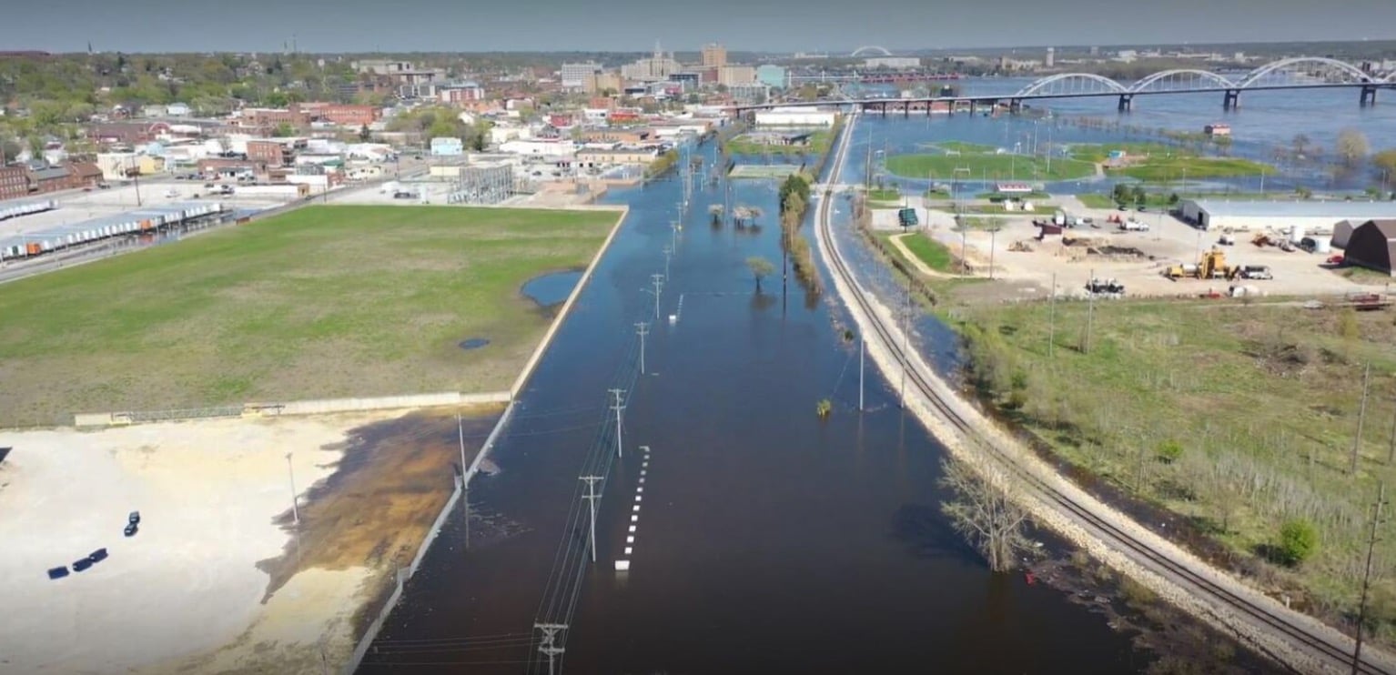 Iowa Department of Transportation drone imagery used to manage interstate incidents.