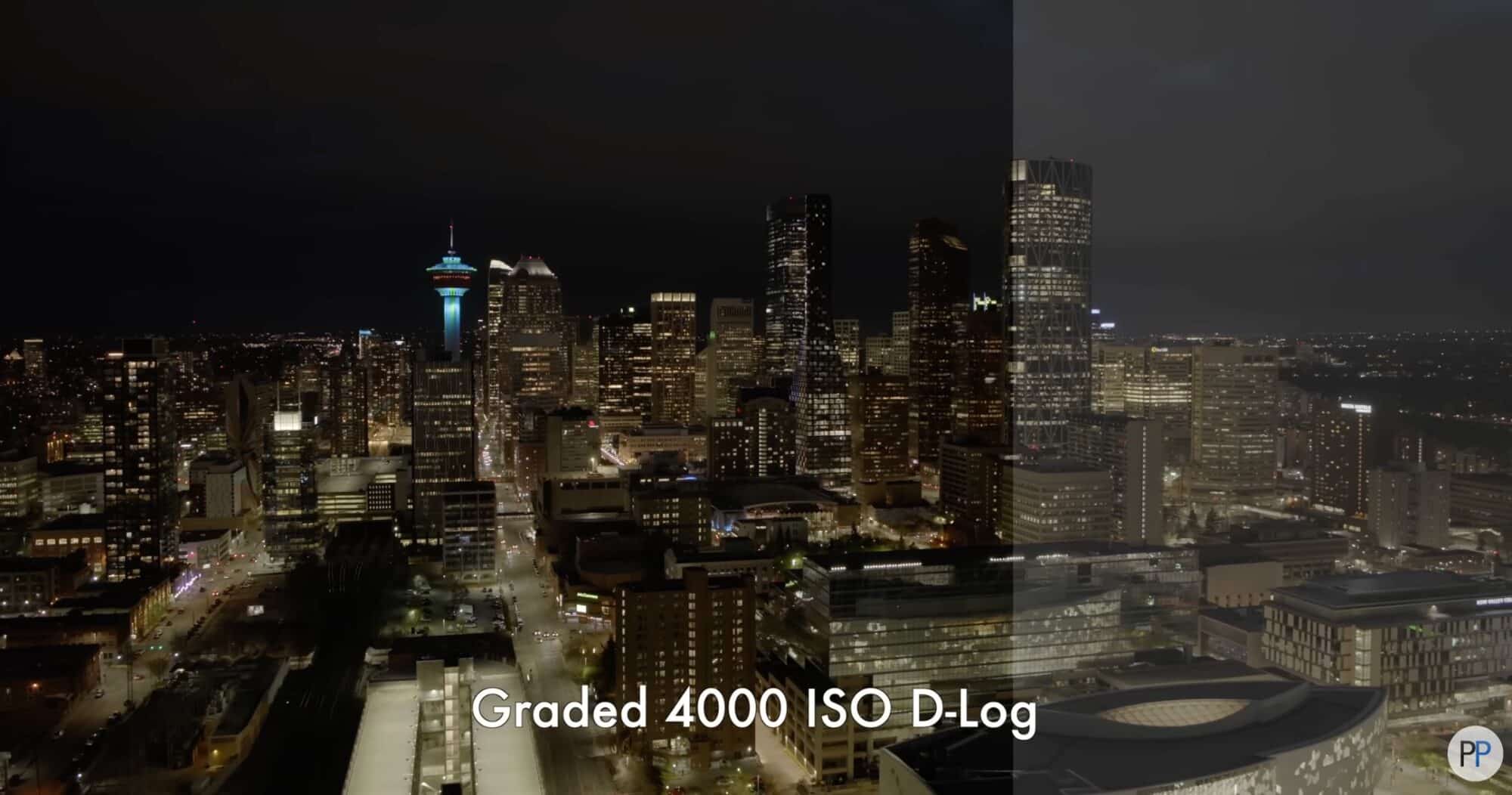Night footage from the dual gain sensor at its 4,000 ISO setting.