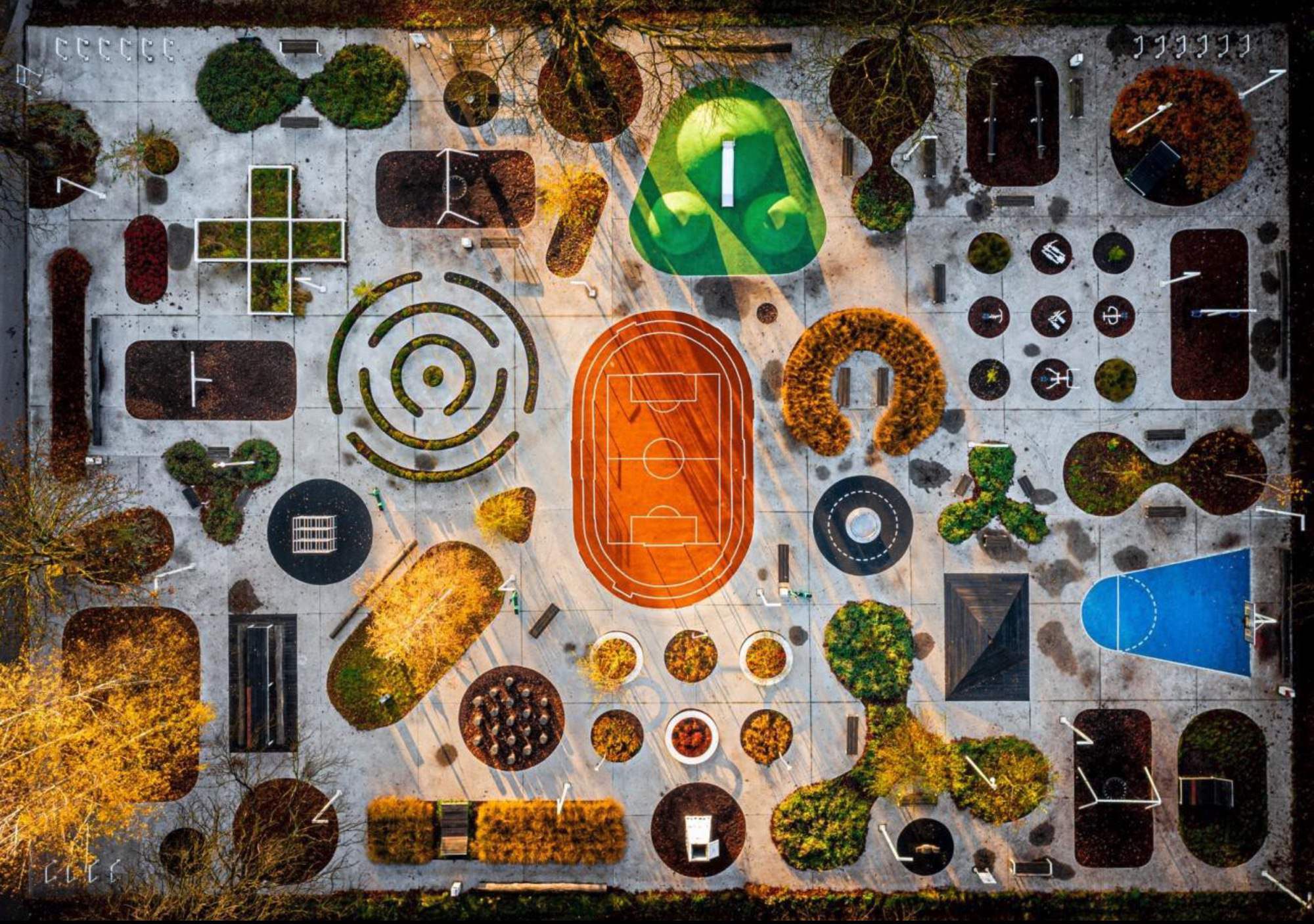 Tucked away deep in Southern Poland, a playground brimming with delight unveils its allure at the initial burst of sunlight from above.
