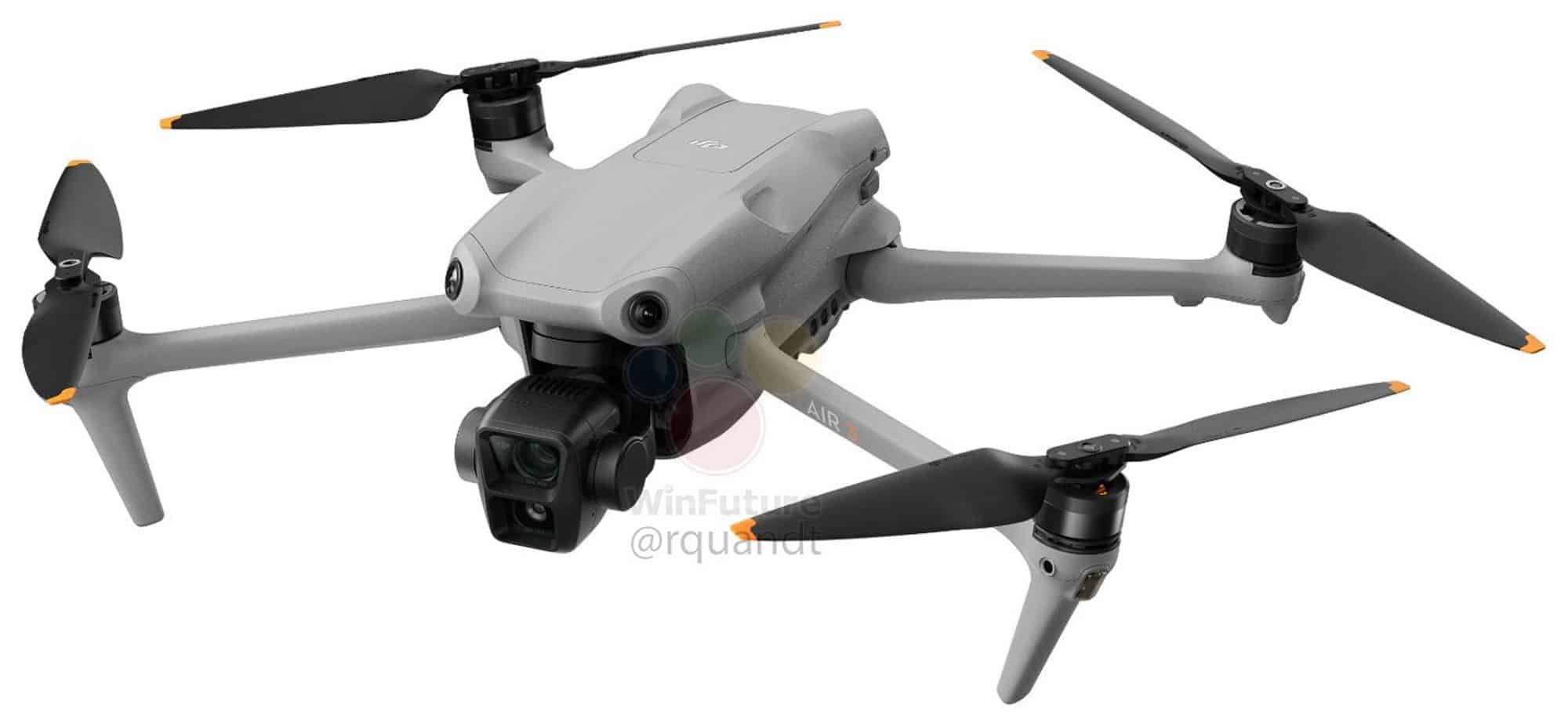 Leaked photo of the DJI Air 3 camera, notably without any Hasselblad branding.