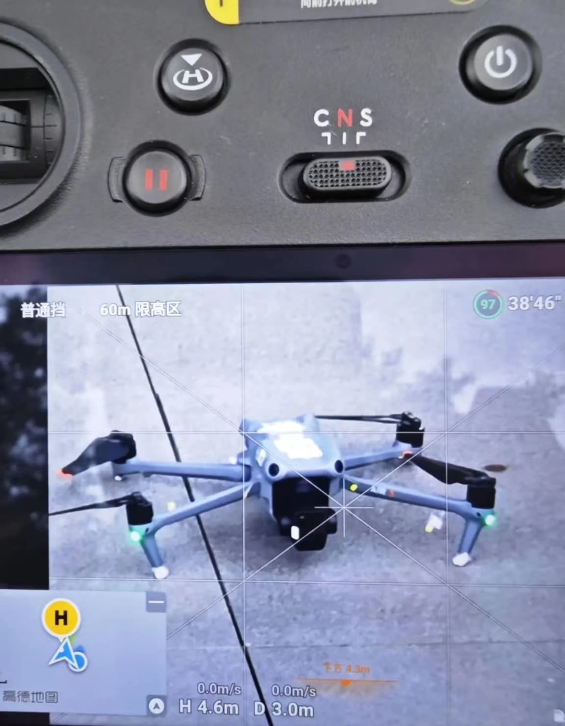 Leaked DJI Air 3 image from OsitaLV showing its dual camera gimbal.
