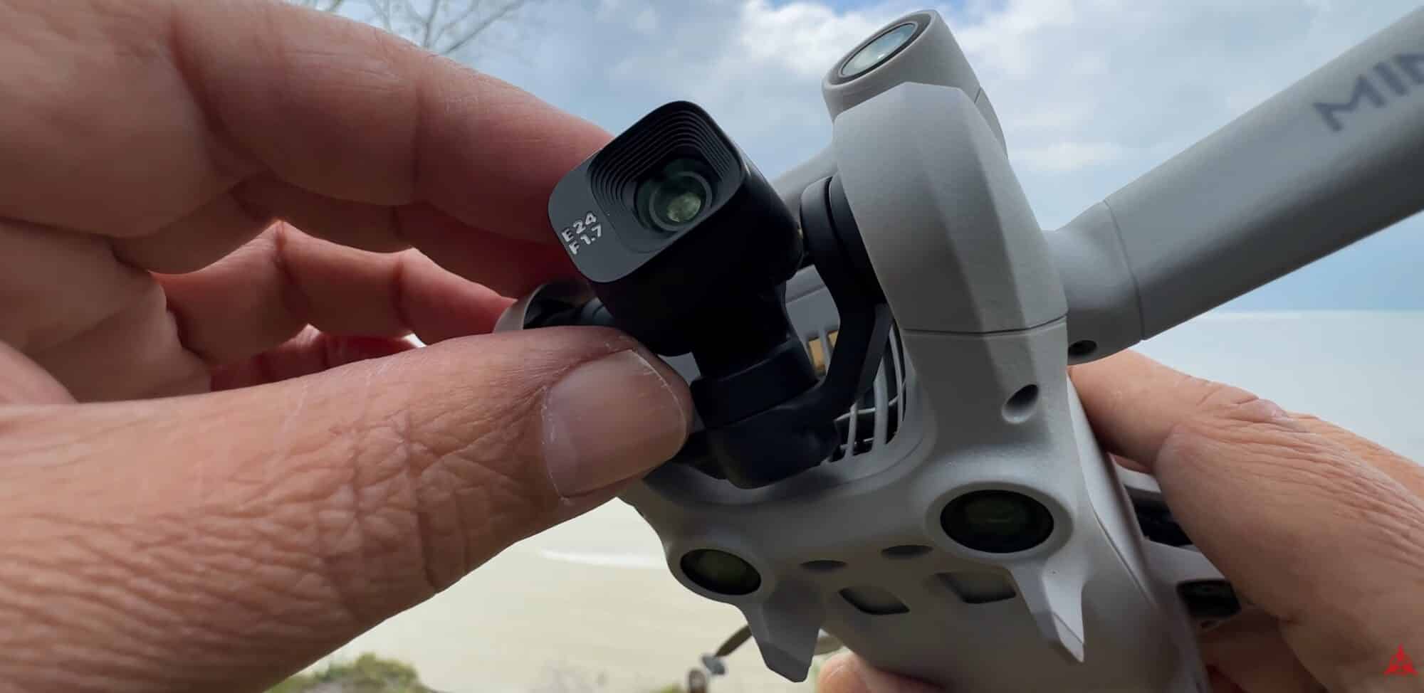 Aerial frame showing the camera jump the Mini 3 Pro made over the Mini 2.