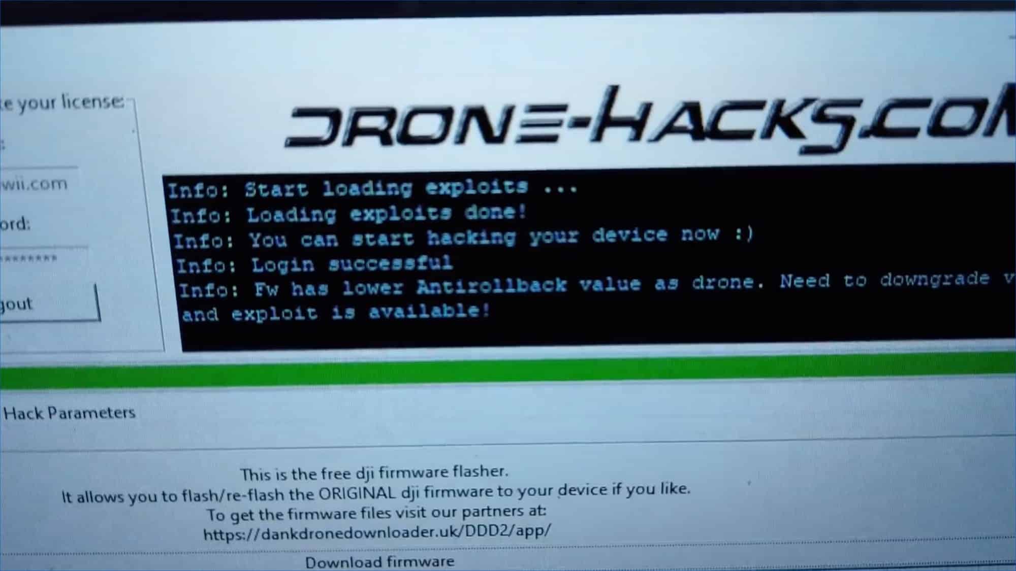 Later stage of the geo-fencing unlock demonstrated on the DJI Mavic Air 2.
