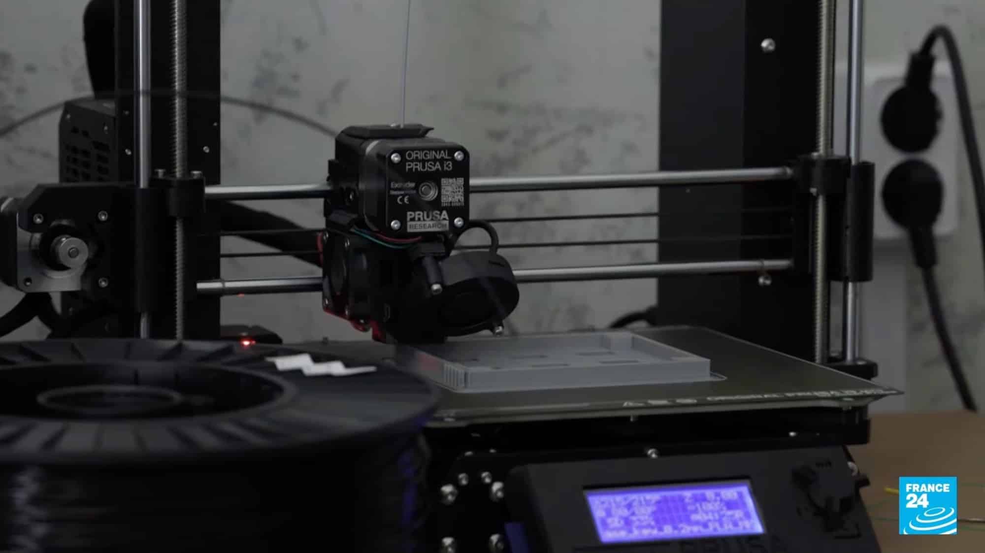 Another view from France 24's report on Ukraine's drone workshops.