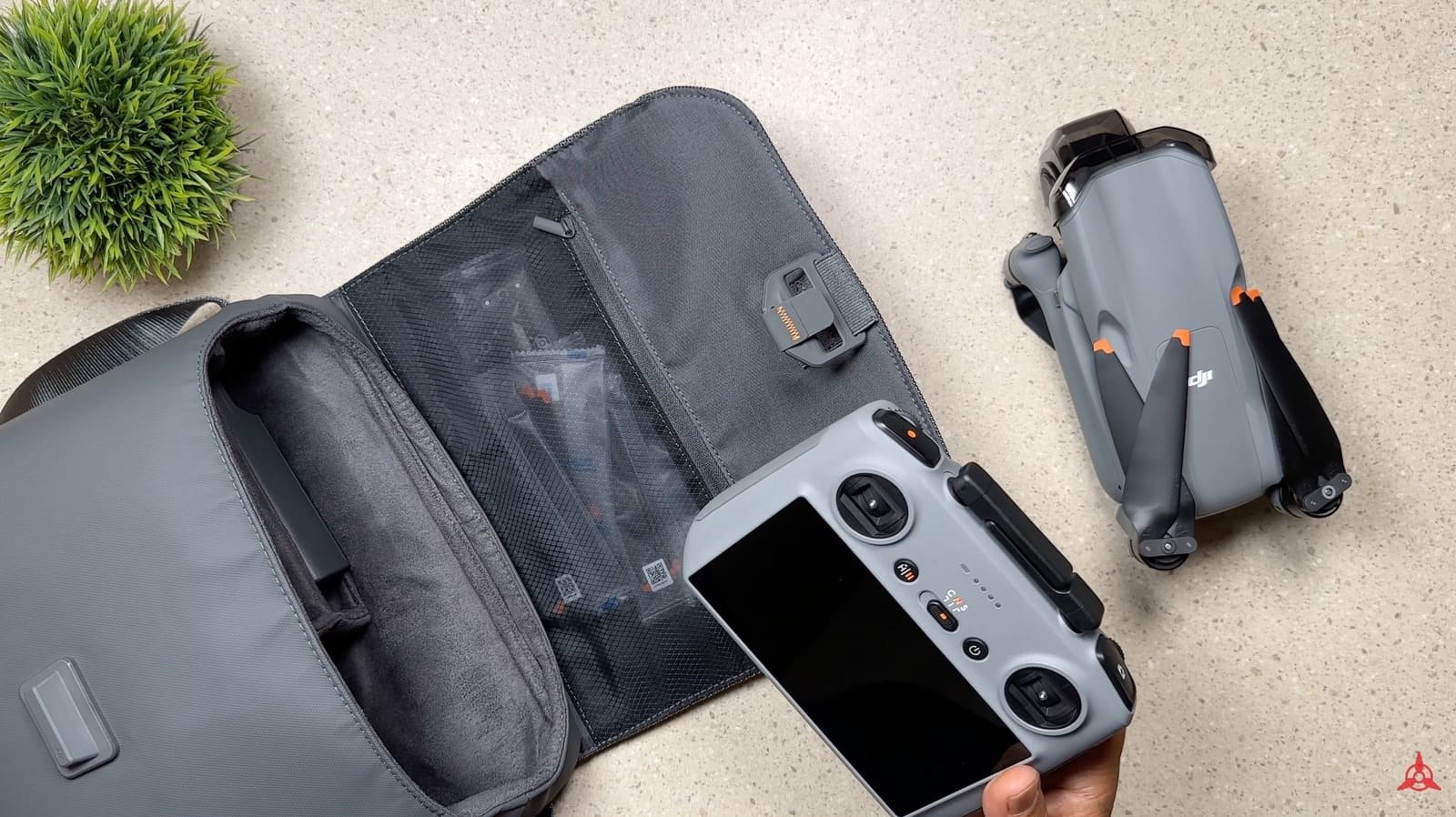 DJI RC2 controller with the built-in screen, the one used in this guide.