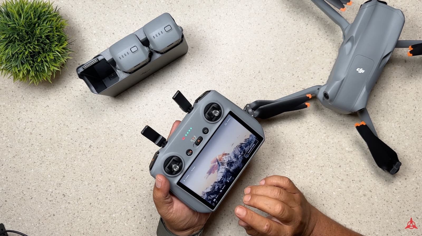 DJI Fly setup asking for country, time zone and a Wi-Fi connection.